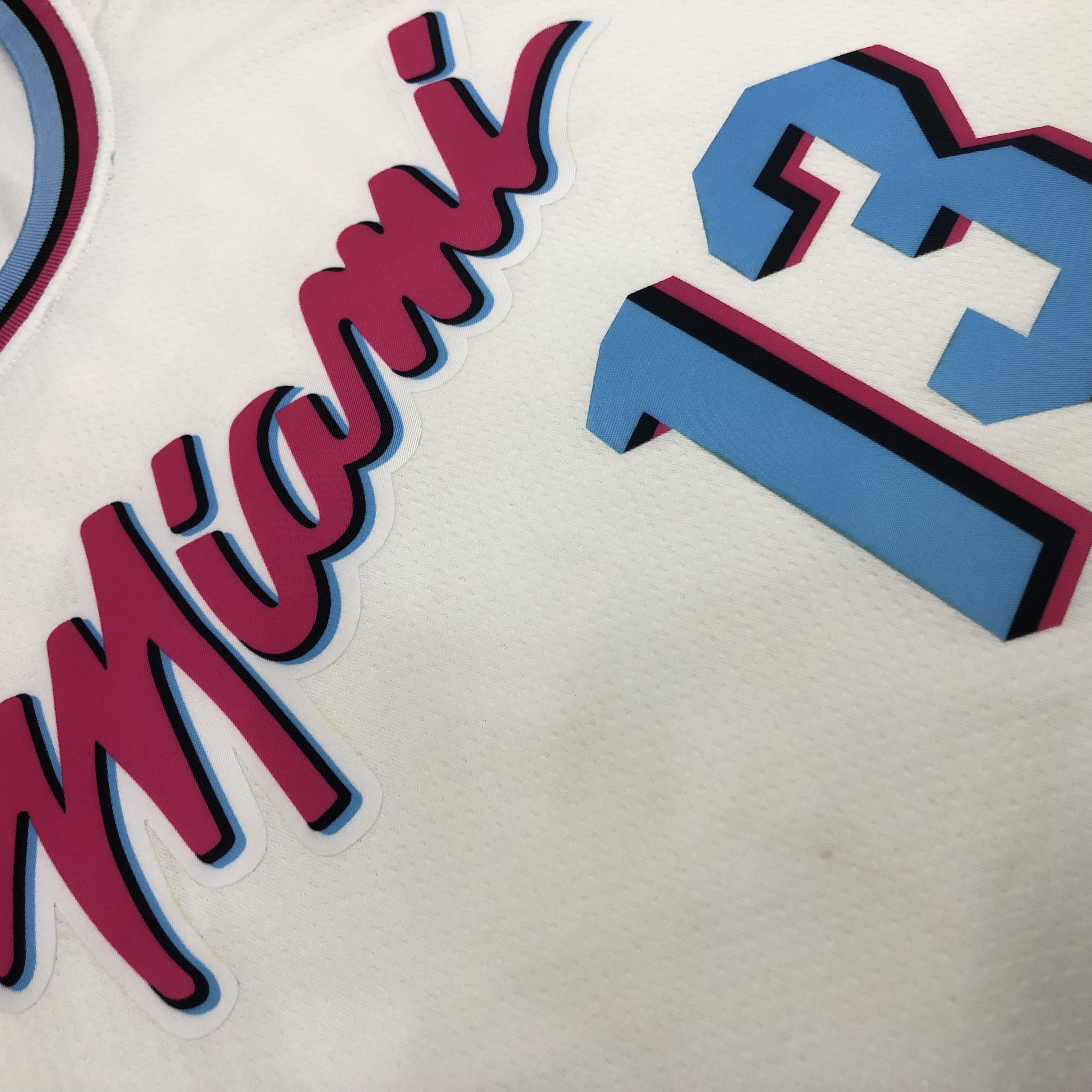 NBA Men Miami Heat White City #13 ADEBAYO Jersey High Quality Name and Number Print - leoleo123123