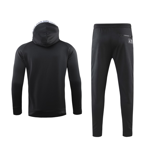 19-20 PSG Black Jacket Tracksuit with Cap and Black Pants Thai Quality - leoleo123123