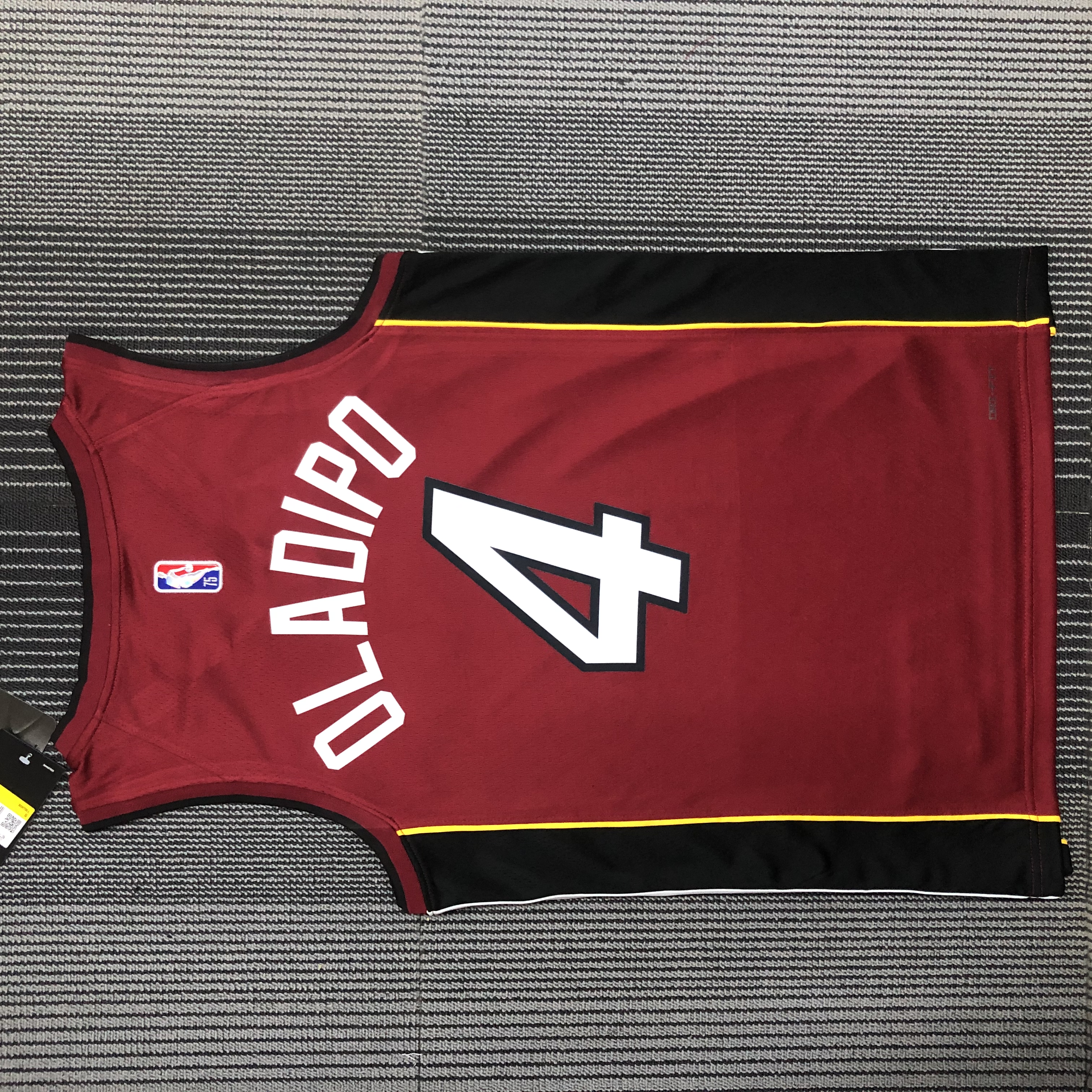 NBA Men 75th Anniversary Miami Heat Red #4 OLADIPO Jersey High Quality Name and Number Print - leoleo123123