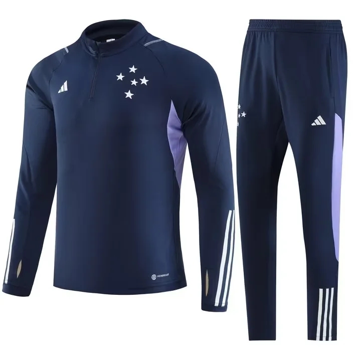 23/24 Cruzeiro Kids Dark Blue Sweater Tracksuit Thai Quality - leoleo123123
