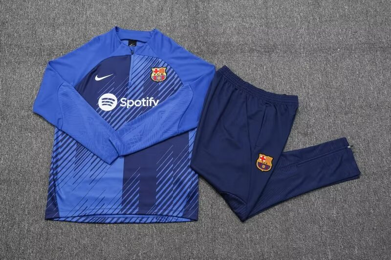 23/24 Barcelona Blue Sweater Tracksuit Thai Quality - leoleo123123