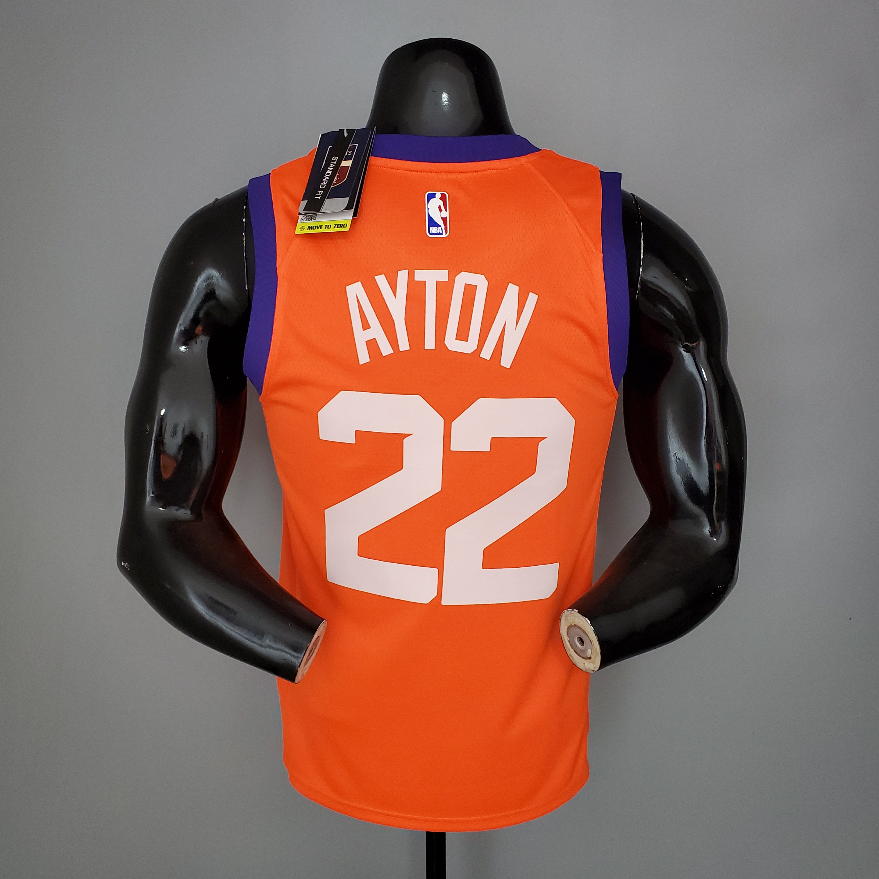 NBA Season 2021 Men Phoenix Suns Orange #22 AYTON with Jordan Logo Jersey High Quality Name and Number Print - leoleo123123