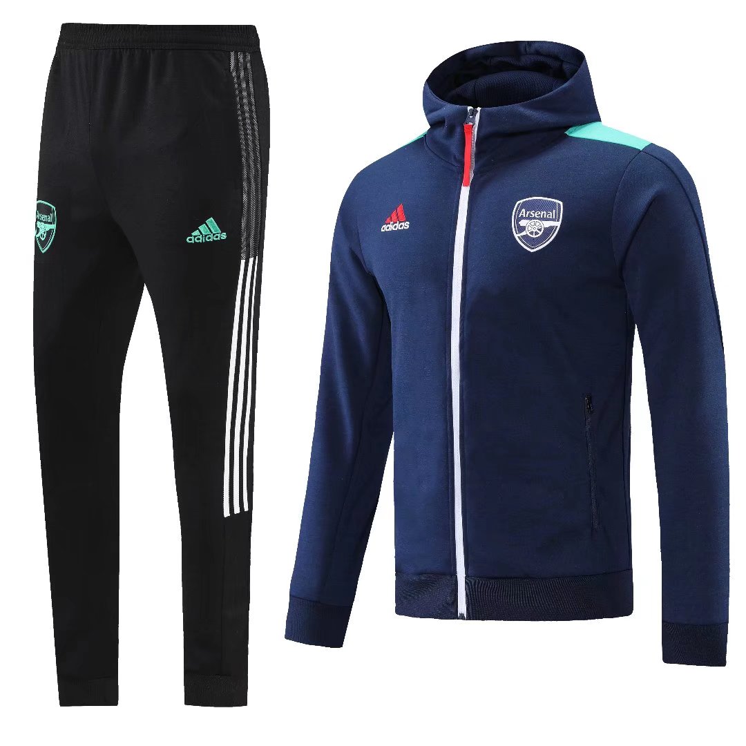 21/22 Arsenal Navy Blue Jacket Tracksuit With cap Thai Quality - leoleo123123