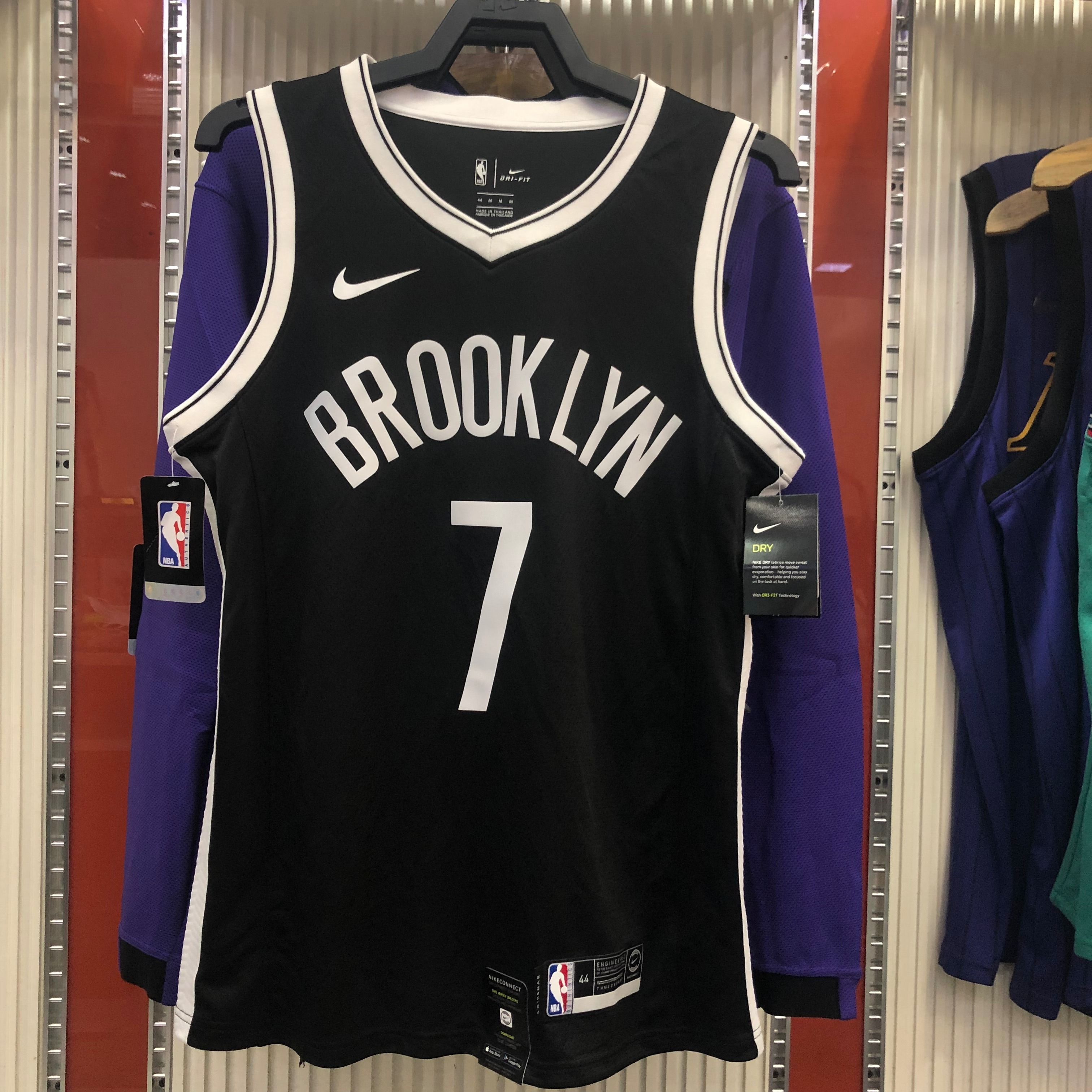 NBA Men New Brooklyn Nets Black #7 DURANT Jersey High Quality Name and Number Print - leoleo123123