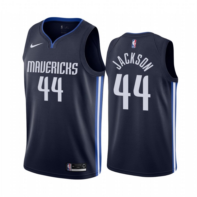 NBA Men Dallas Mavericks Dark Blue #44 JACKSON Jersey High Quality Name and Number Print - leoleo123123