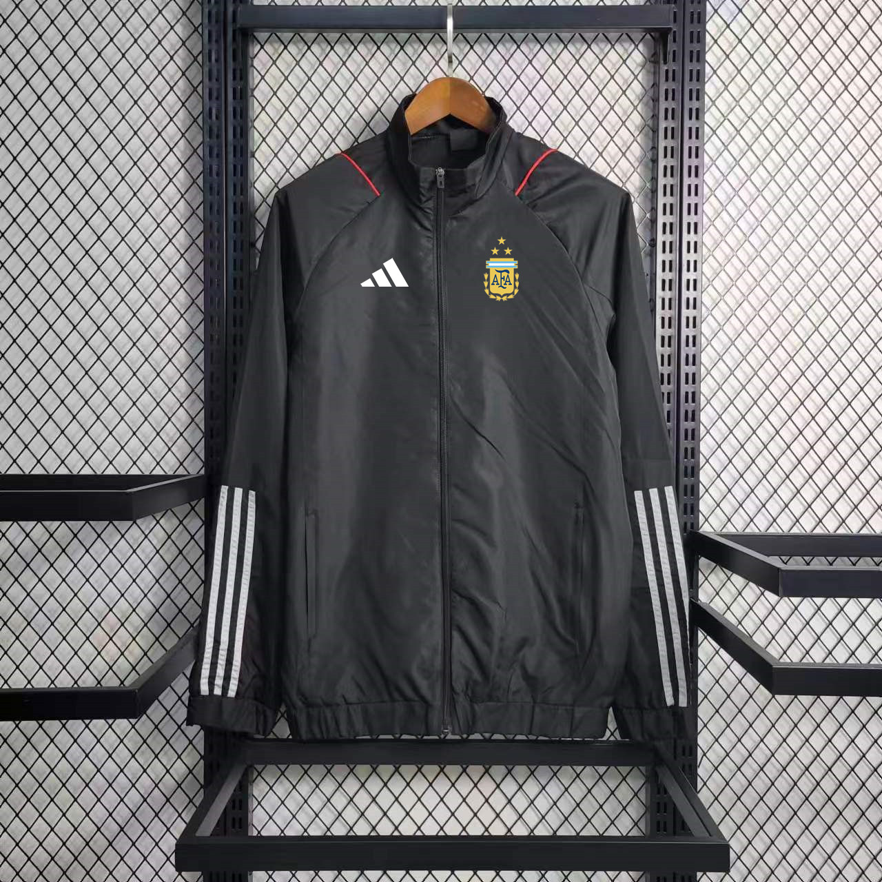 2023 Argentina Windbreaker Jacket 3 Stars Black Thai Quality - leoleo123123