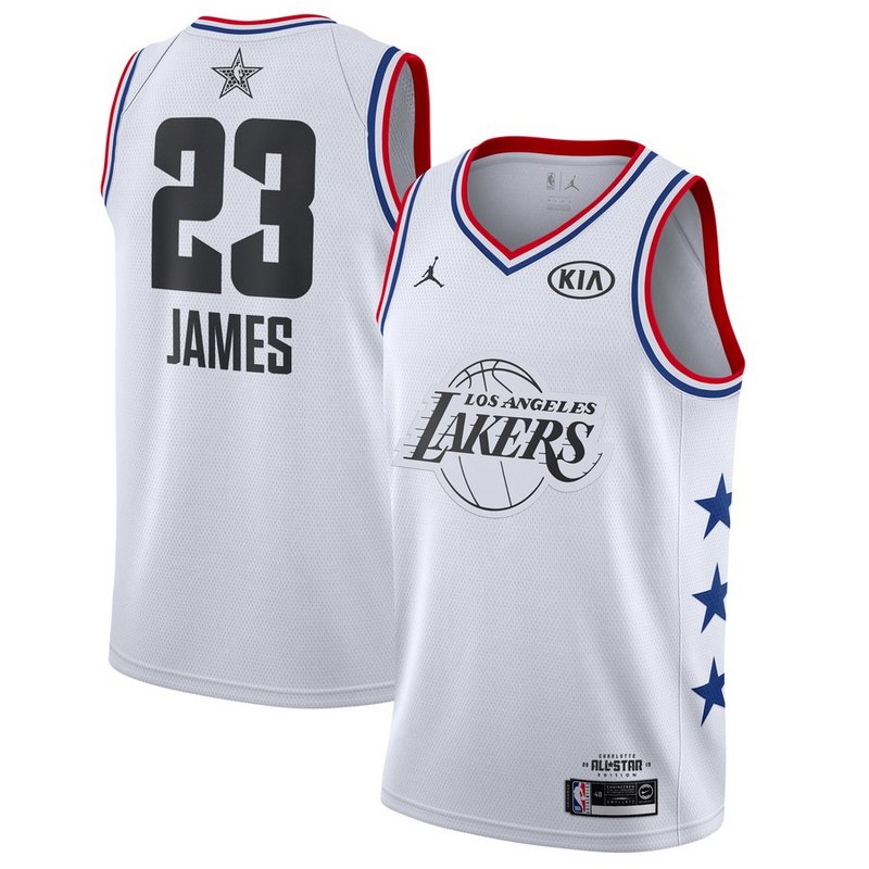 NBA Men 2019 All Star Jerseys White #23 JAMES Jersey High Quality Name and Number Print - leoleo123123