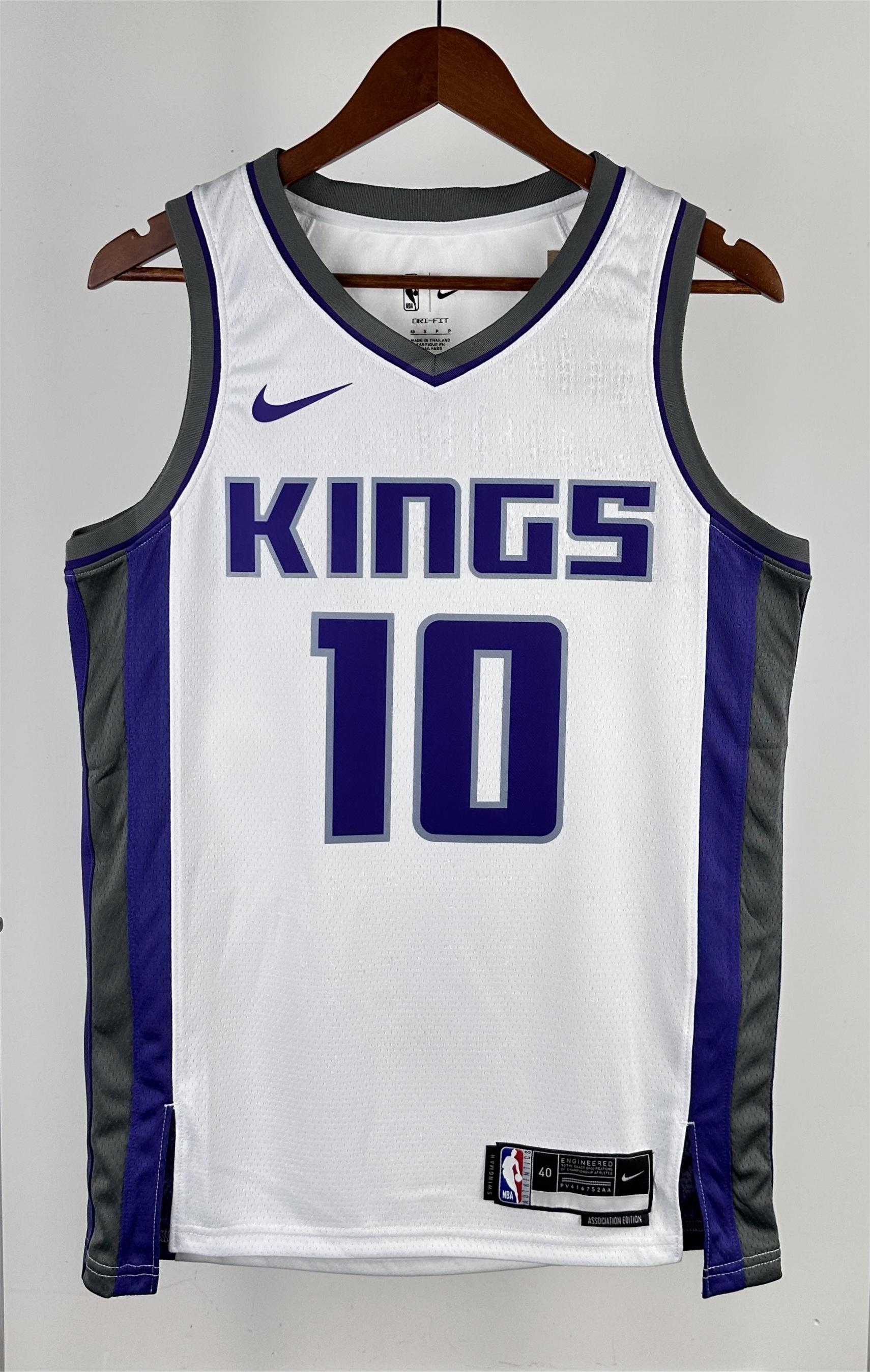 NBA Men 2023 Sacramento Kings White #10 SABONIS Jersey High Quality Name and Number Print - leoleo123123