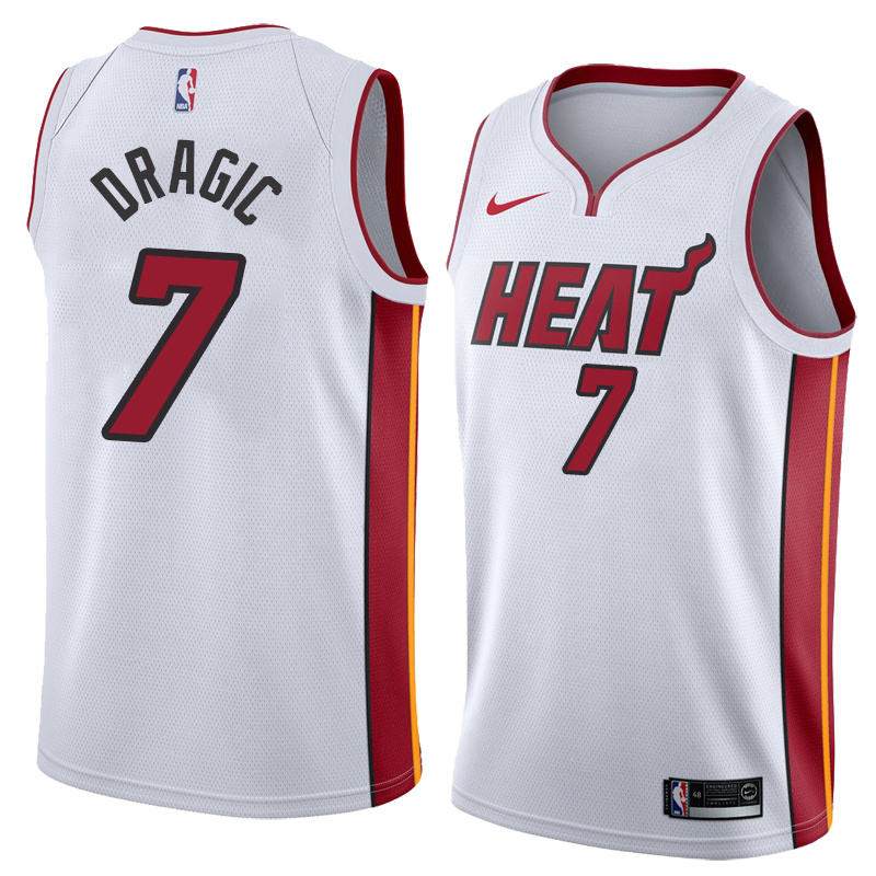 NBA Men Miami Heat White #7 DRAGIC Jersey High Quality Name and Number Print - leoleo123123