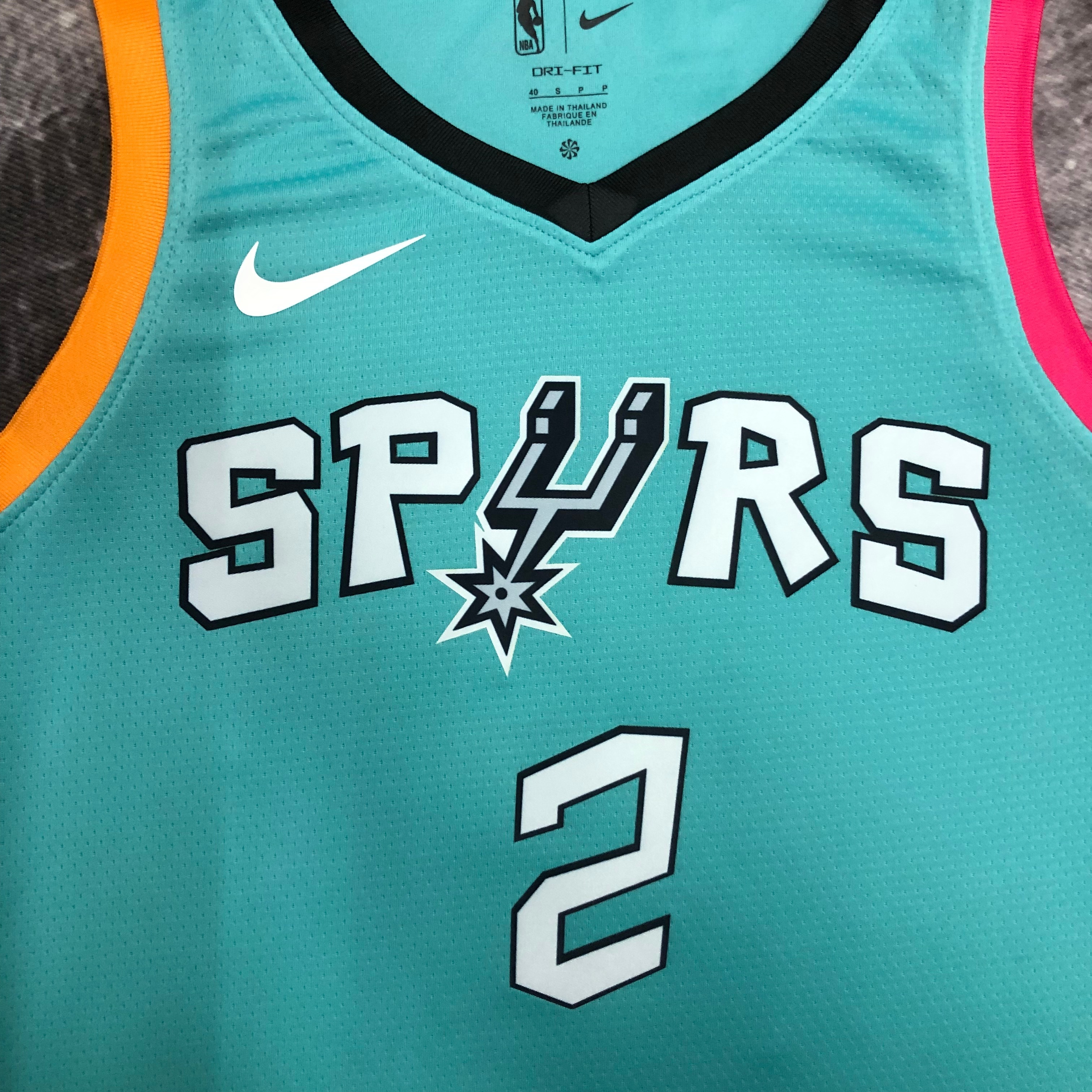 NBA Men 2023 San Antonio Spurs Blue #2 LEONAR Jersey High Quality Name and Number Print - leoleo123123