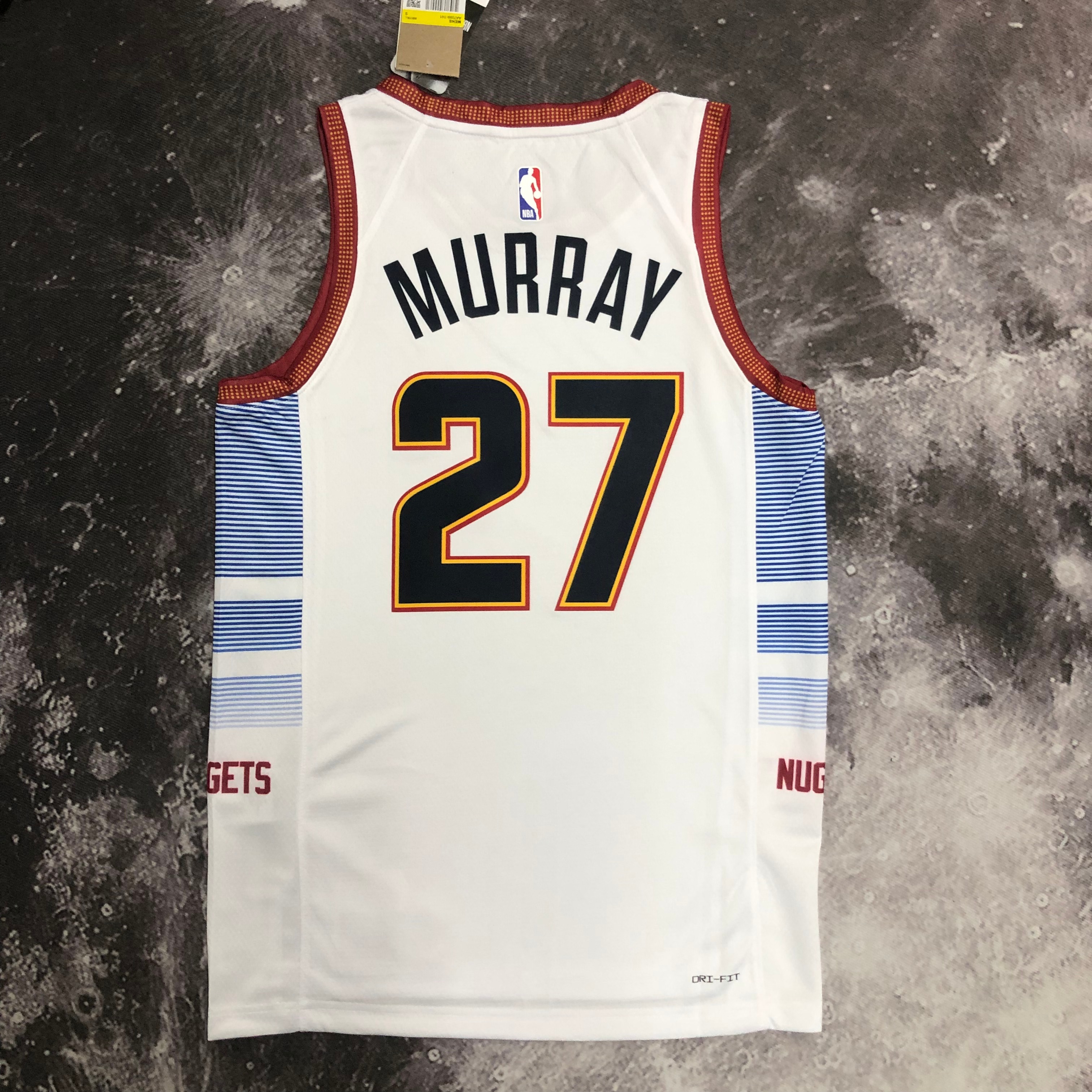 NBA Men Season 2023 Denver Nuggets White #27 MURRAY Jersey High Quality Name and Number Print - leoleo123123
