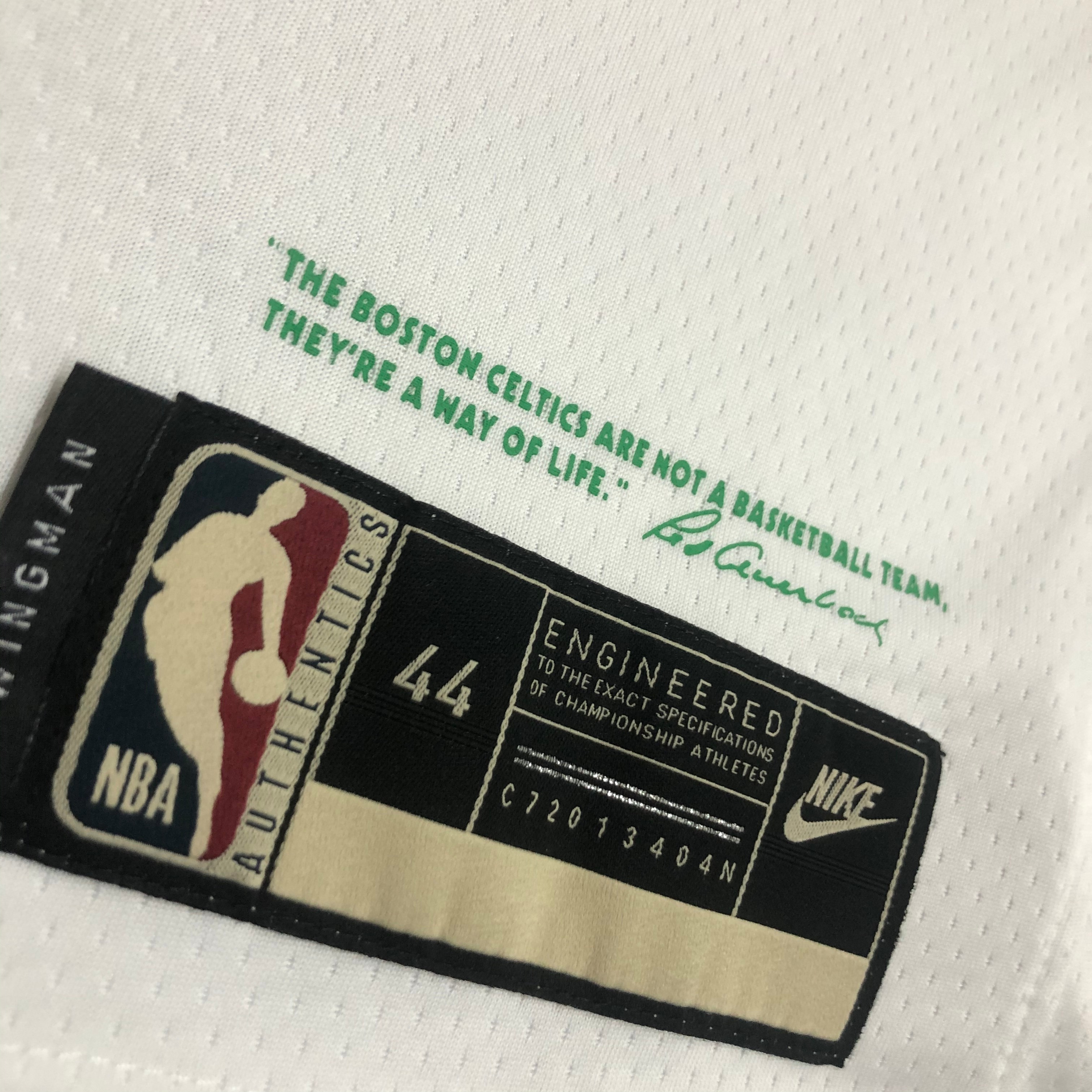 NBA 75th Anniversary Boston Celtics Retro White #7 BROWN Jersey High Quality Name and Number Print - leoleo123123