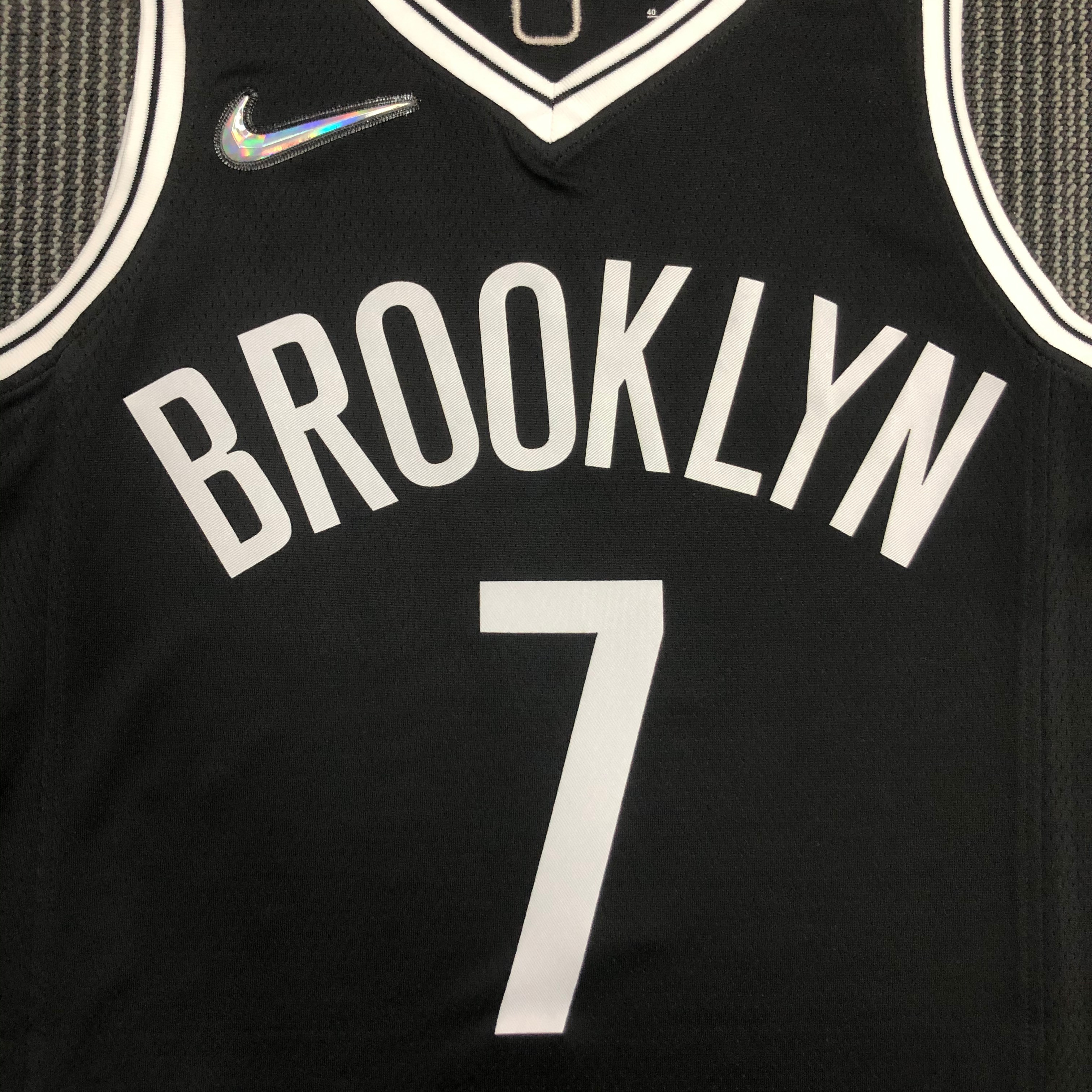 NBA Men 75th Anniversary Brooklyn Nets Black #7 DURANT Jersey High Quality Name and Number Print - leoleo123123