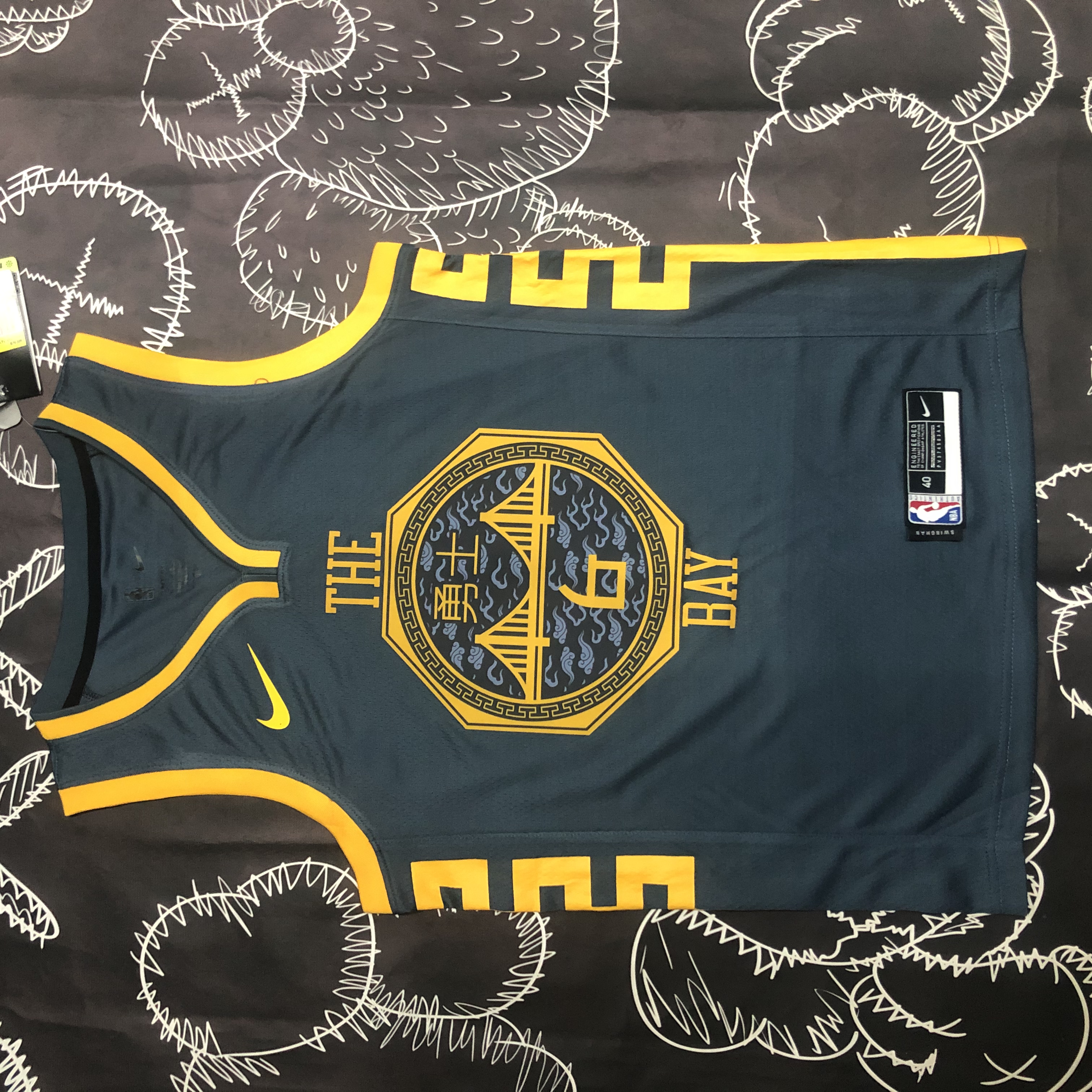 NBA Men Season 2018 Golden State Warriors Dark Grey #6 YOUNG Jersey High Quality Name and Number Print - leoleo123123