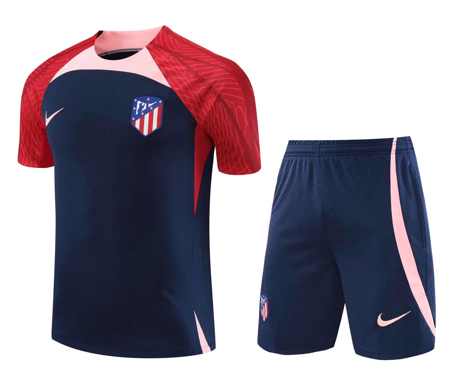 23/24 At Madrid Dark Blue Training Set--Short sleeve and Short Pant Training Tracksuit - leoleo123123