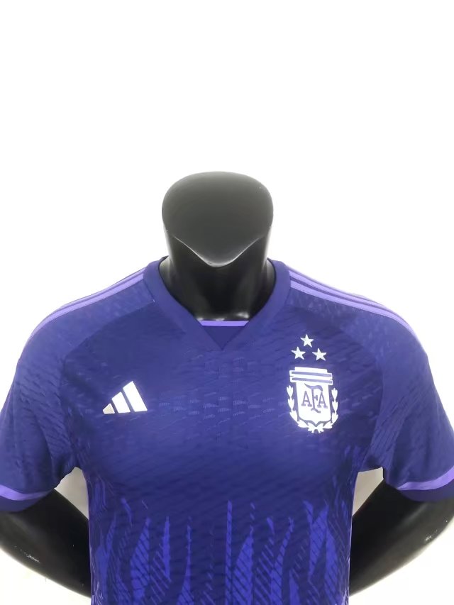 22/23 Argentina Away Jersey With 3 stars Player Version 1:1 Quaility - leoleo123123
