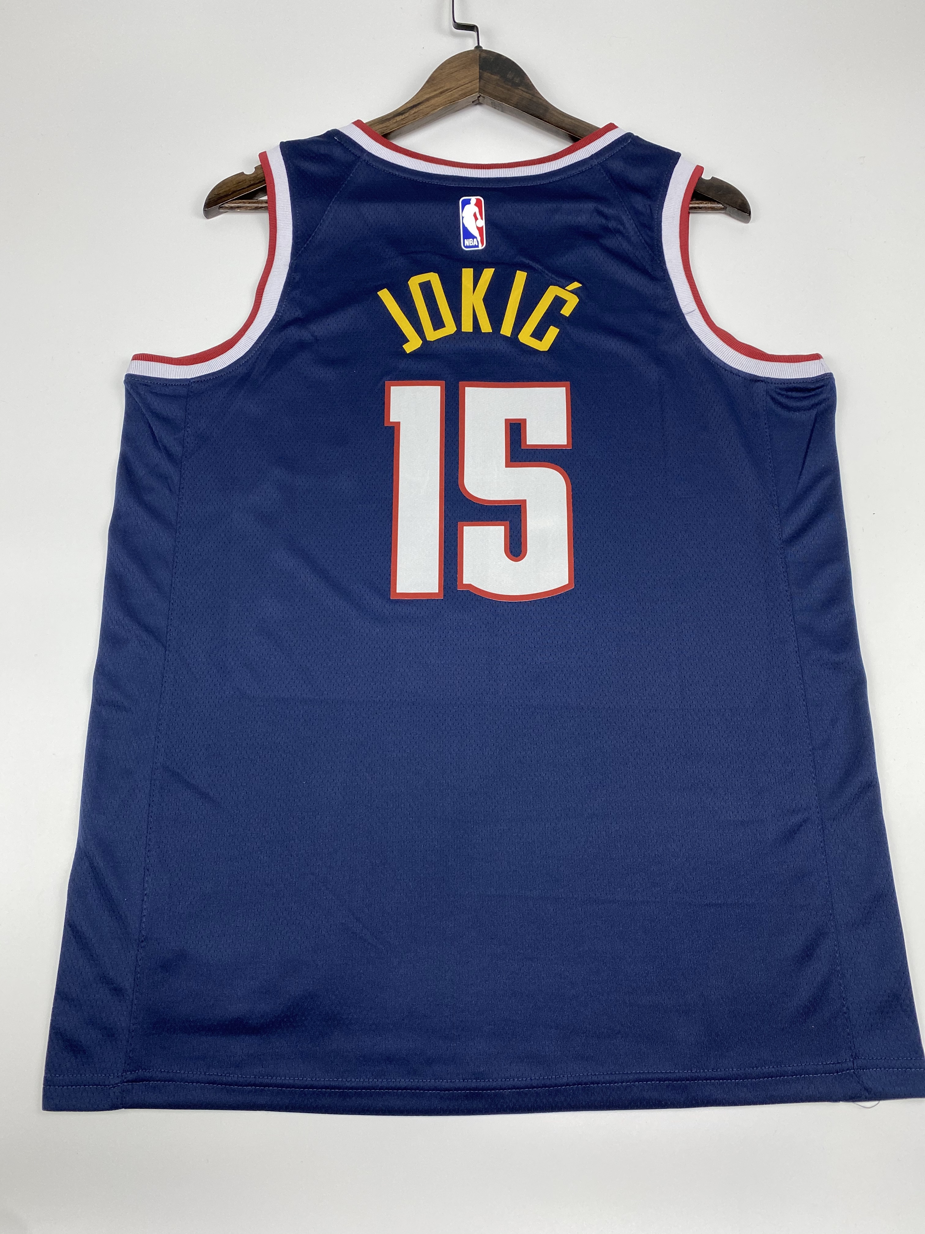 NBA Men Denver Nuggets Dark Blue #15 JOKIC Jersey High Quality Name and Number Print - leoleo123123
