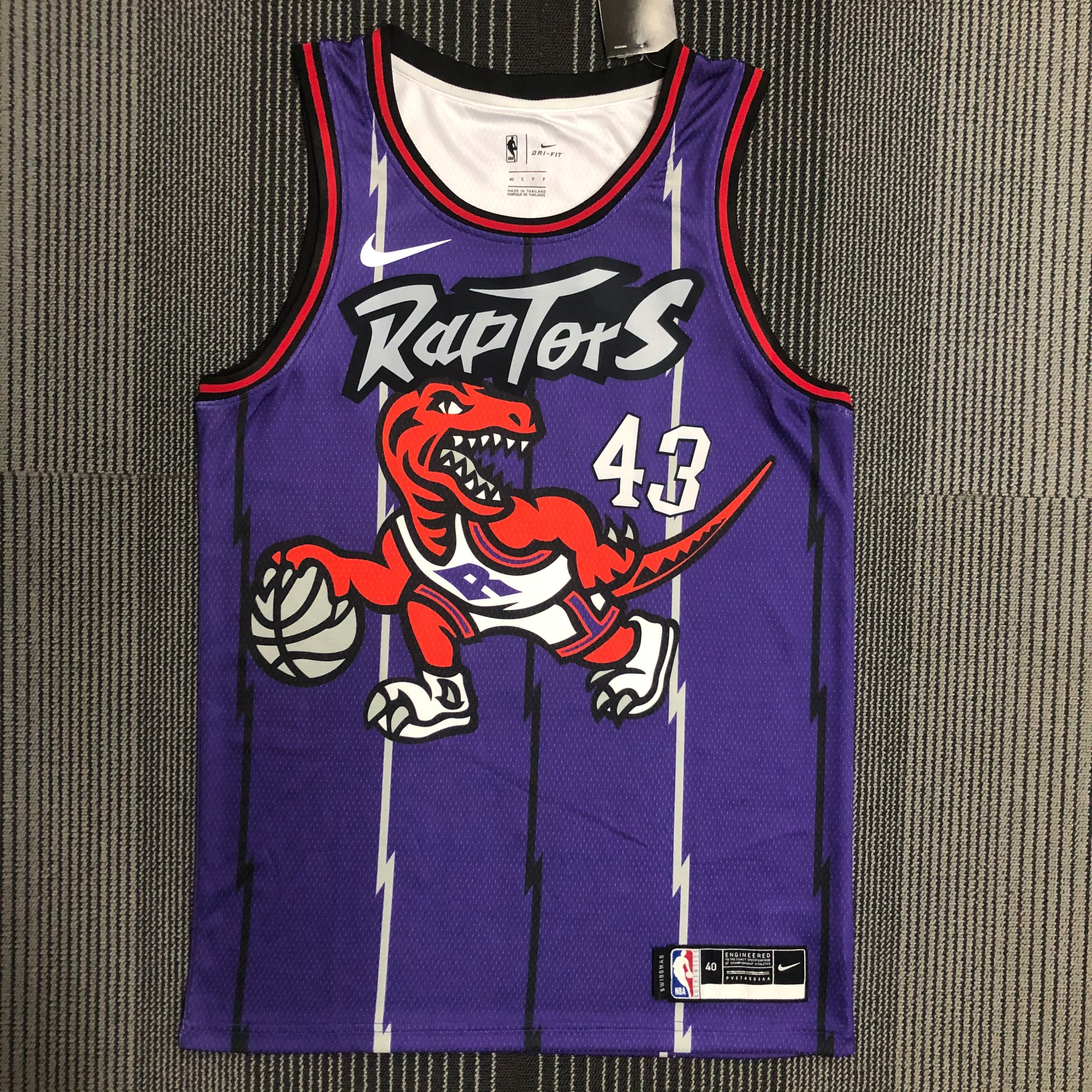 NBA Men Toronto Raptors Retro Purple #43 SIAKAM Jersey High Quality Name and Number Print - leoleo123123