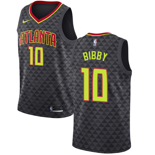 NBA Men Atlanta Hawks Black #10 BIBBY Jersey High Quality Name and Number Print - leoleo123123
