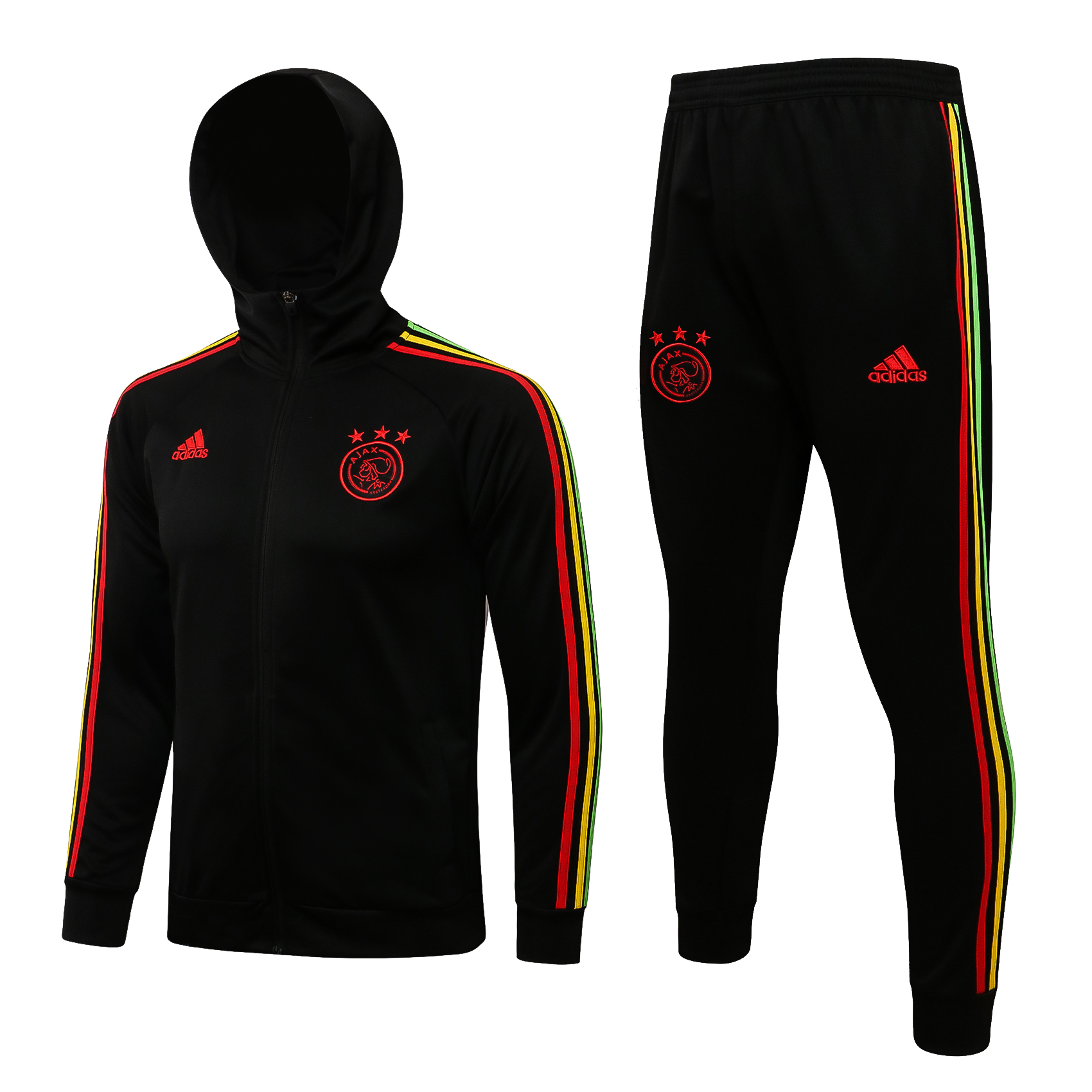 2022 Ajax Black Jacket with Cap Tracksuit Thai Quality - leoleo123123
