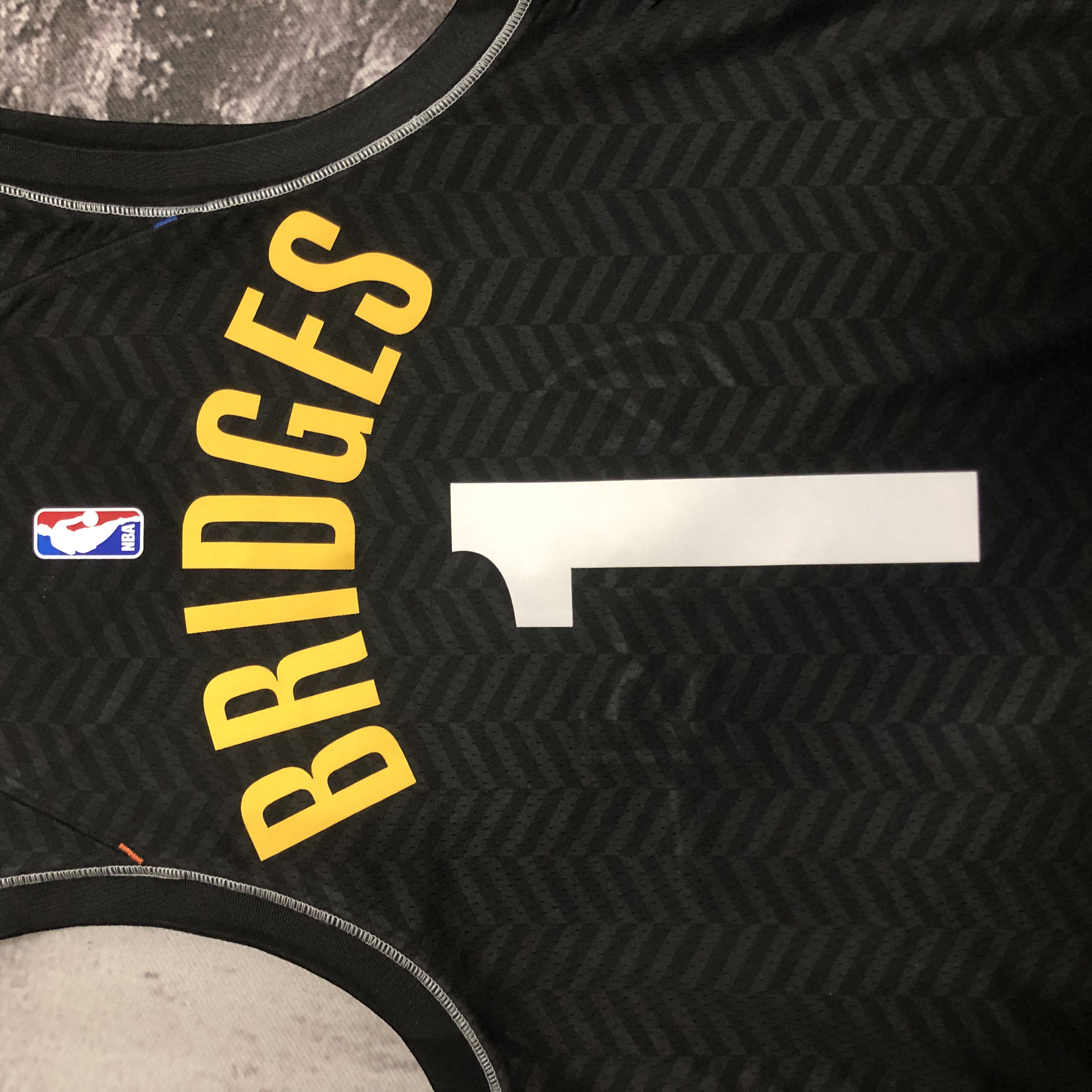 NBA Men Season 2021 Brooklyn Nets Black City #1 BRIDGES Jersey High Quality Name and Number Print - leoleo123123