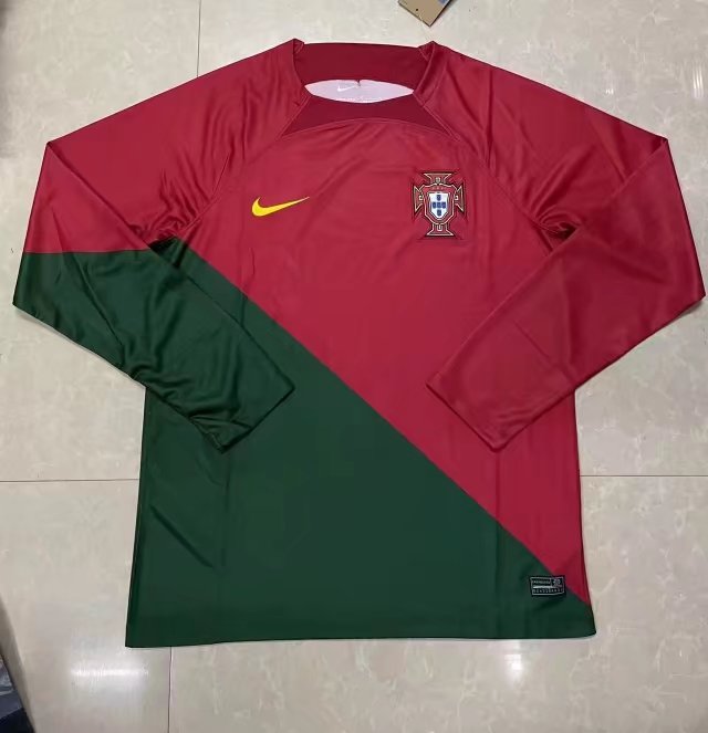 22/23 Portugal Home World Cup Soccer JerseyLong Sleeve Fans Version 1:1 Quality - leoleo123123