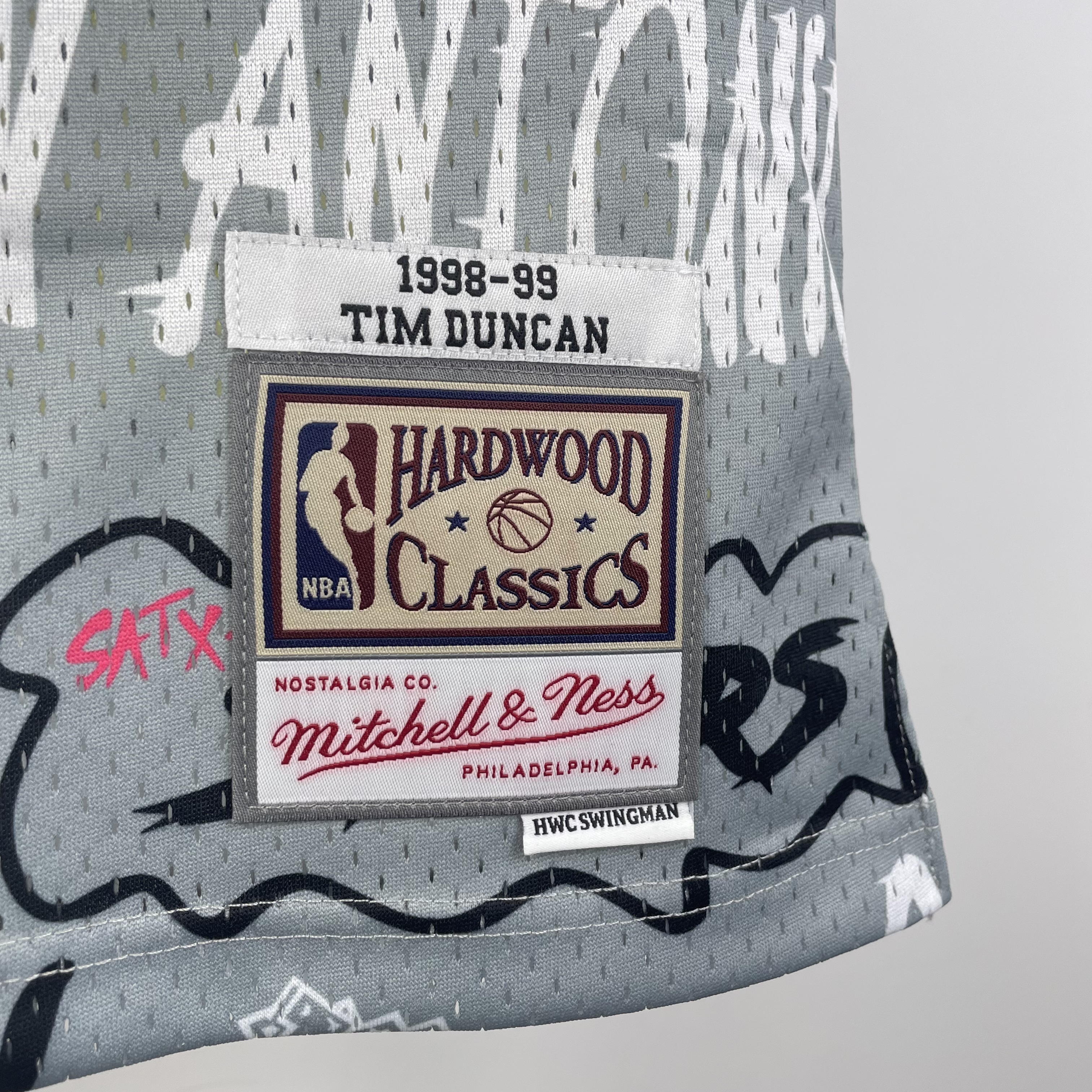 NBA Men 98-99 San Antonio Spurs Grey Retro #21 DUNCAN Swingman Jersey - leoleo123123