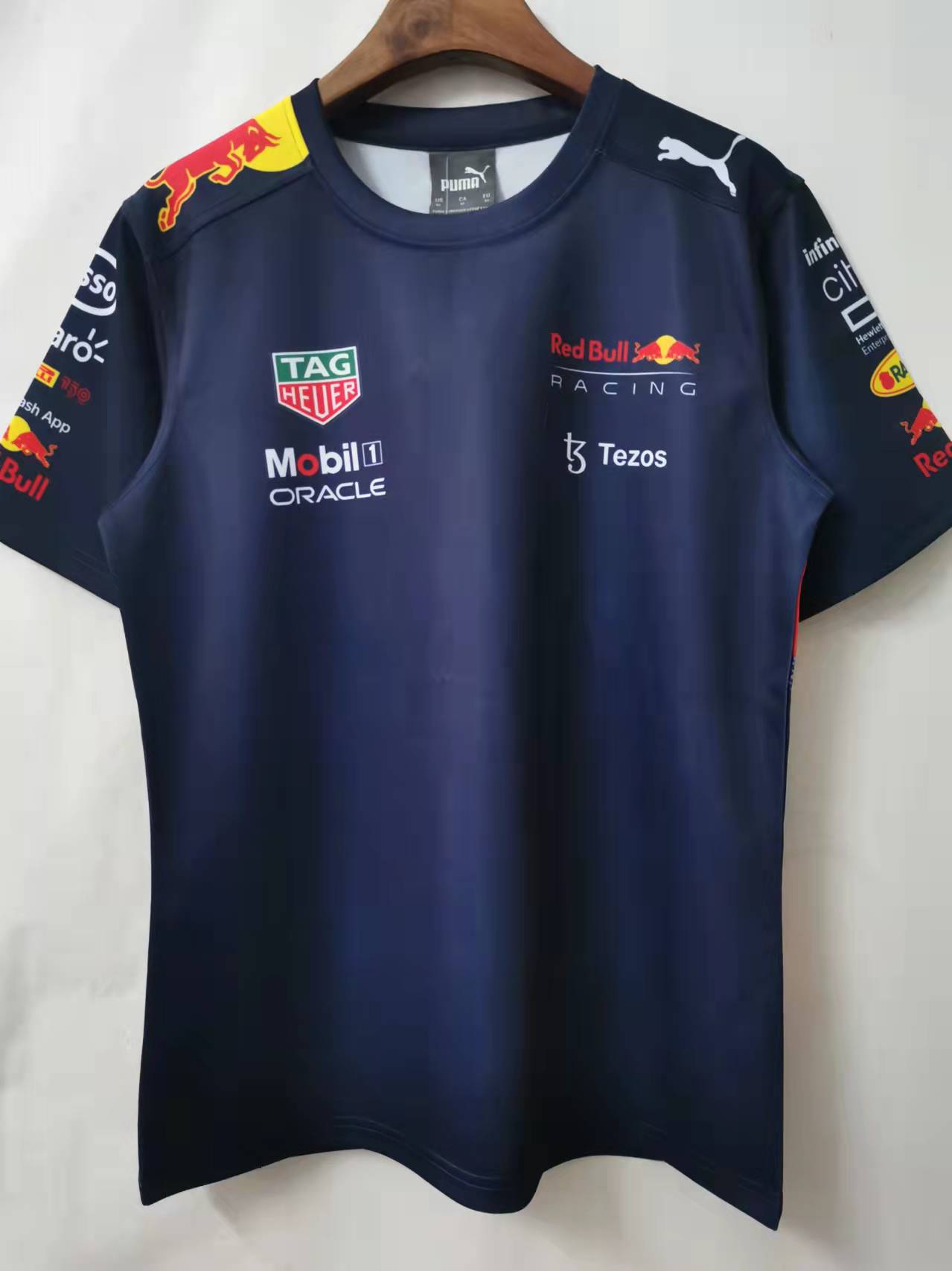 2022 Red Bull Racing Dark Blue F1 Team Round Collar POLO T-Shirt - leoleo123123