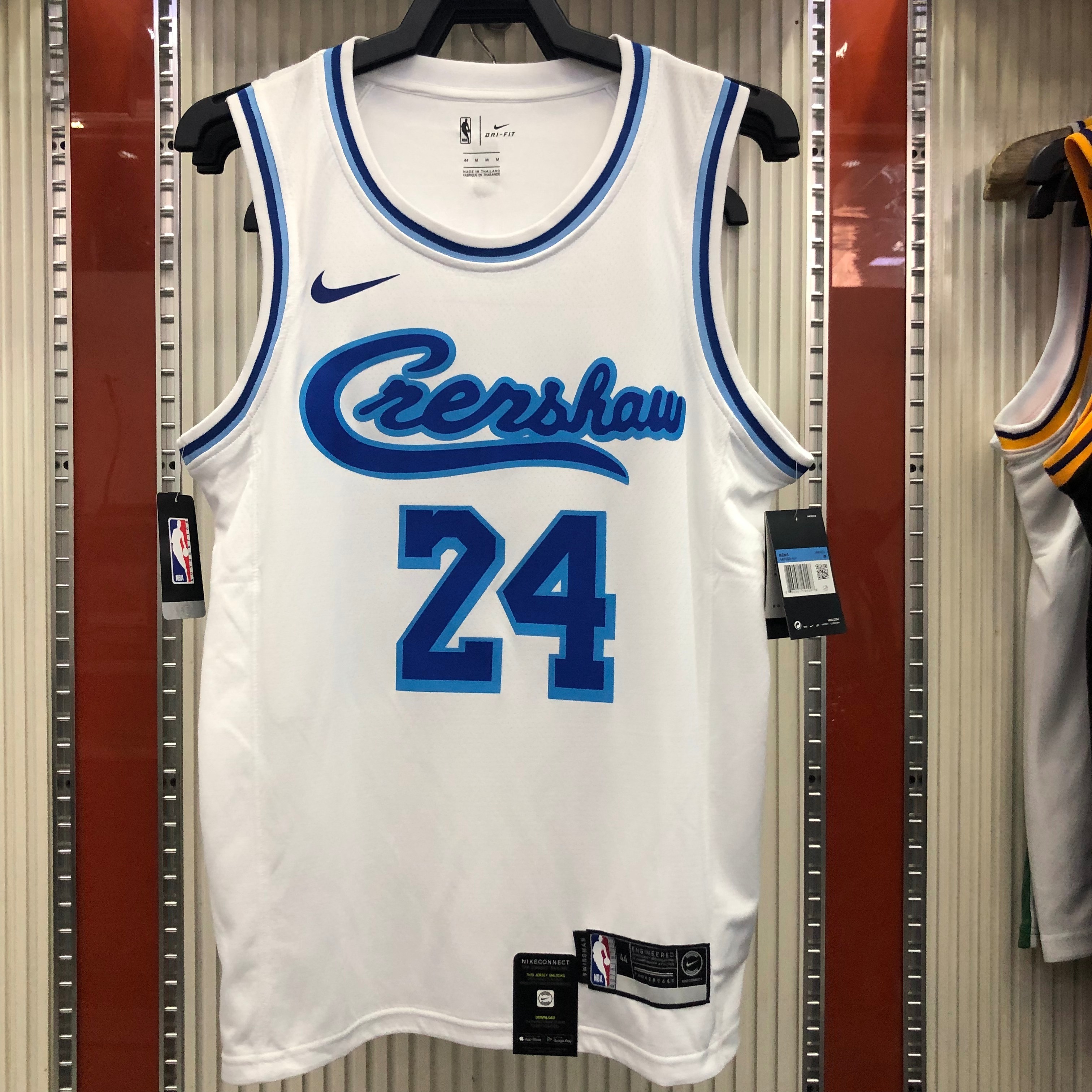 NBA Men Los Angeles Lakers Retro in Latin with Crenshaw #24 BRYANT white Round Neck Jersey High Quality Name and Number Print - leoleo123123