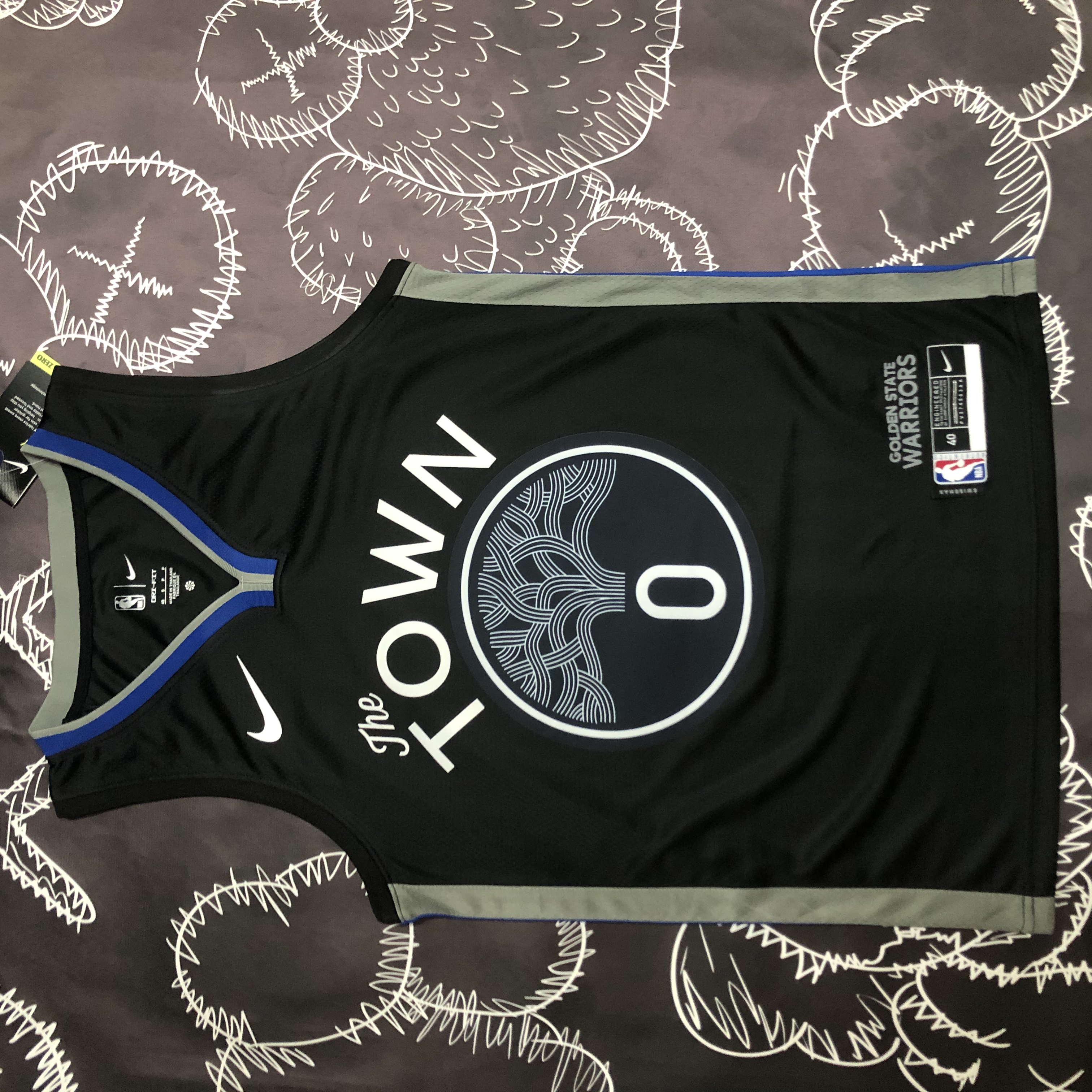 NBA Men Season 2020 Golden State Warriors Black Grey #0 PAYTON II Jersey High Quality Name and Number Print - leoleo123123