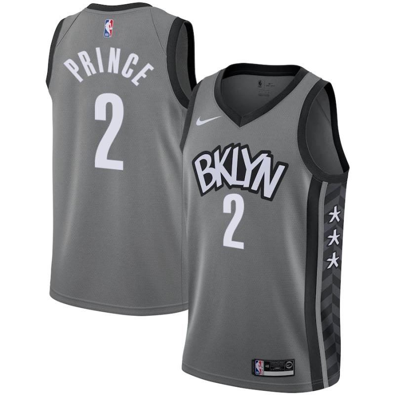 NBA Men New Brooklyn Nets Grey City #2 PRINCE Jersey High Quality Name and Number Print - leoleo123123