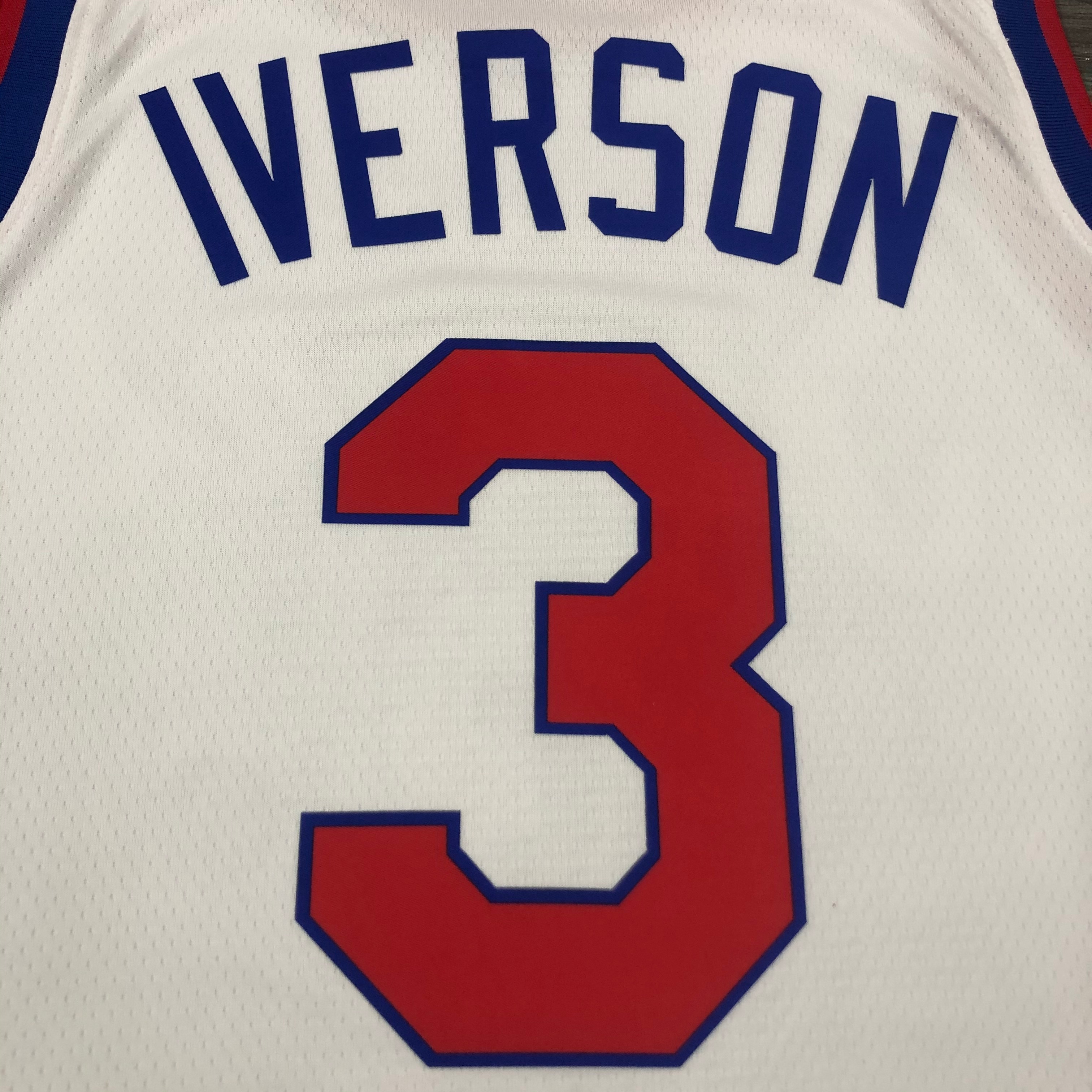 NBA Men Philadelphia 76ers 19-20 Season White #3 IVERSON Jersey High Quality Name and Number Print - leoleo123123