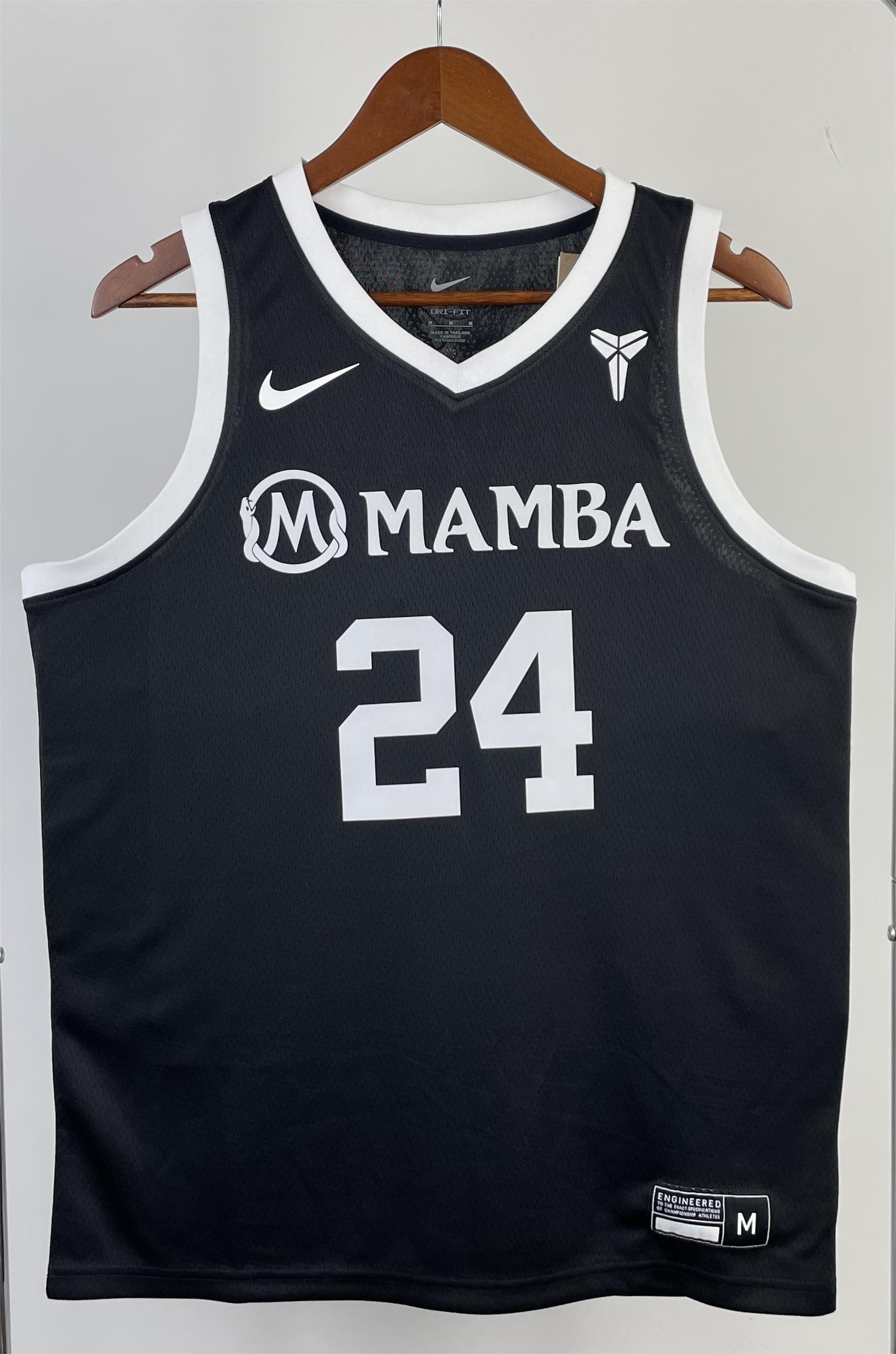 NBA Men Los Angeles Lakers MAMBA Black #24 BRYANT Jersey High Quality Name and Number Print - leoleo123123