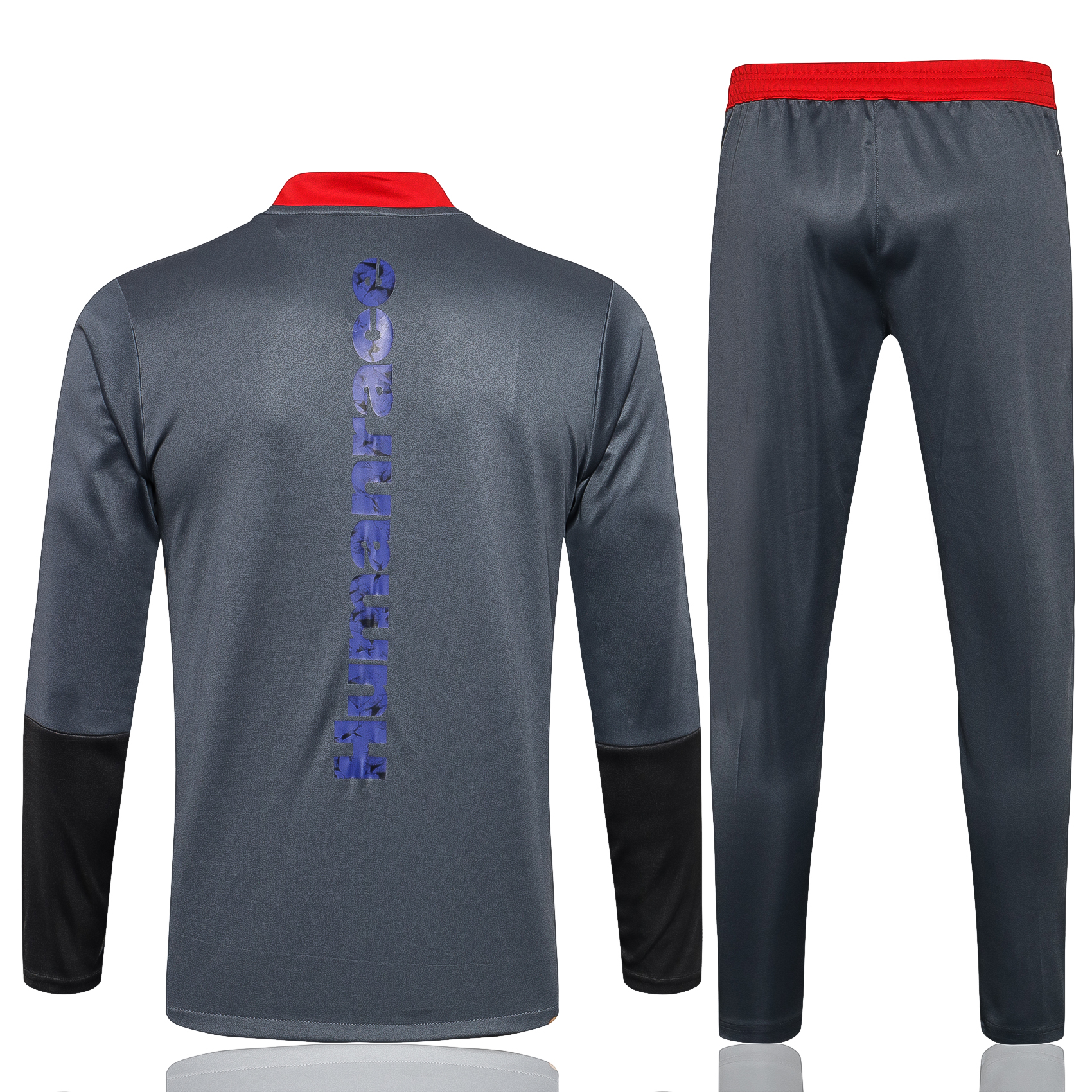 21-22 Man United Black and Grey Sweater Tracksuit Thai Quality - leoleo123123