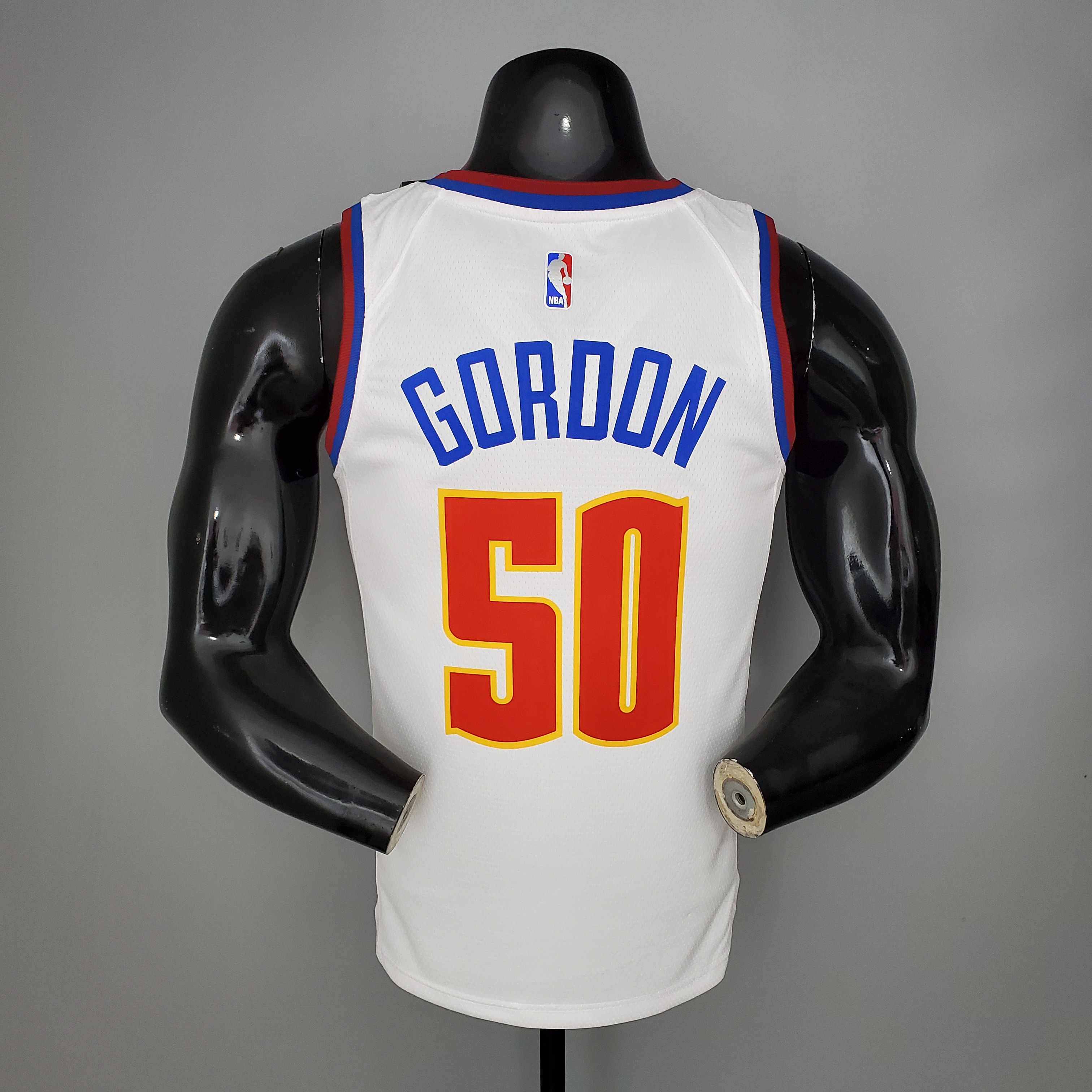 NBA Men Season 2021 Denver Nuggets White Award Version #50 GORDON Jersey High Quality Name and Number Print - leoleo123123