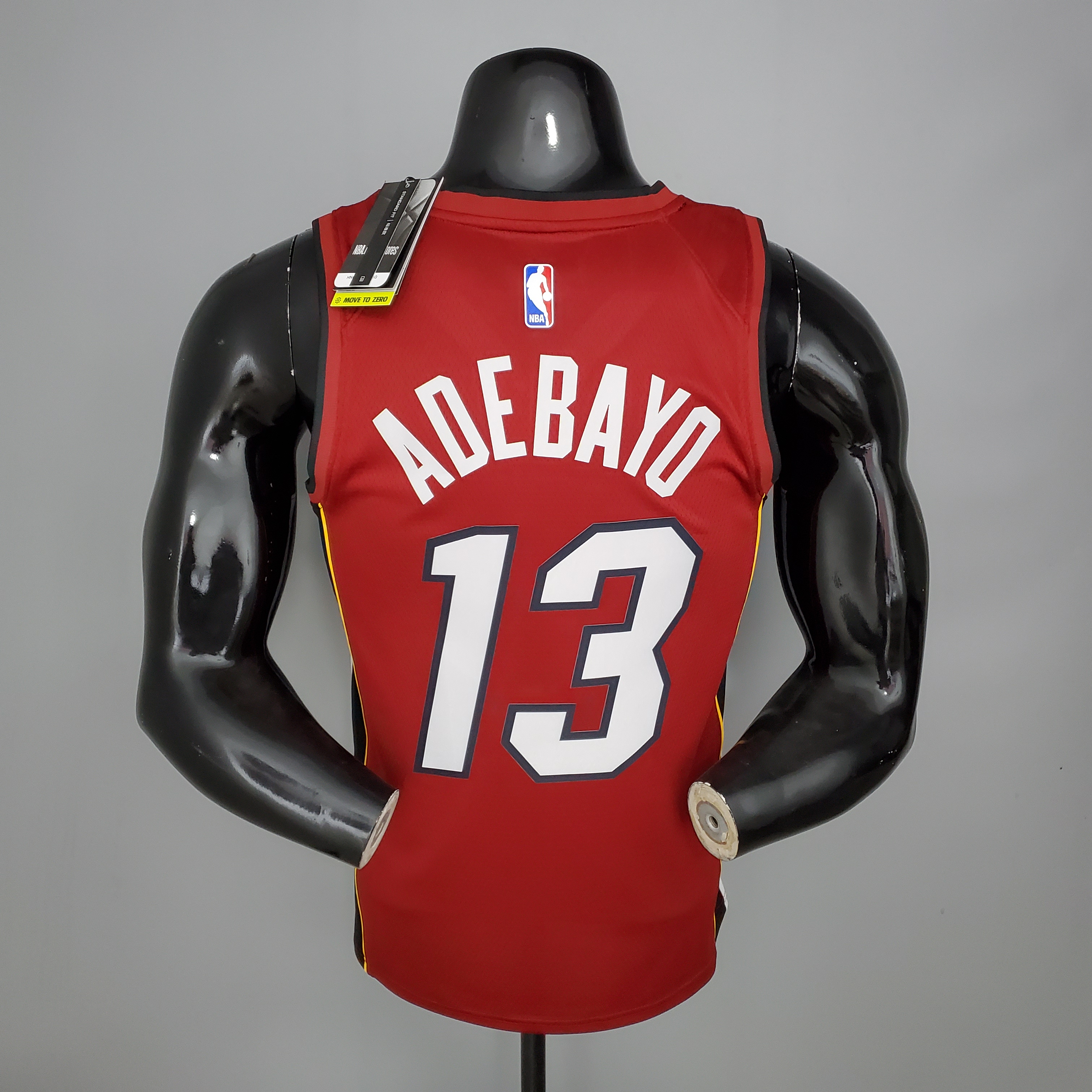 NBA Season 2021 Men Miami Heat Red #13 ADEBAYO Jersey with Jordan Logo High Quality Name and Number Print - leoleo123123
