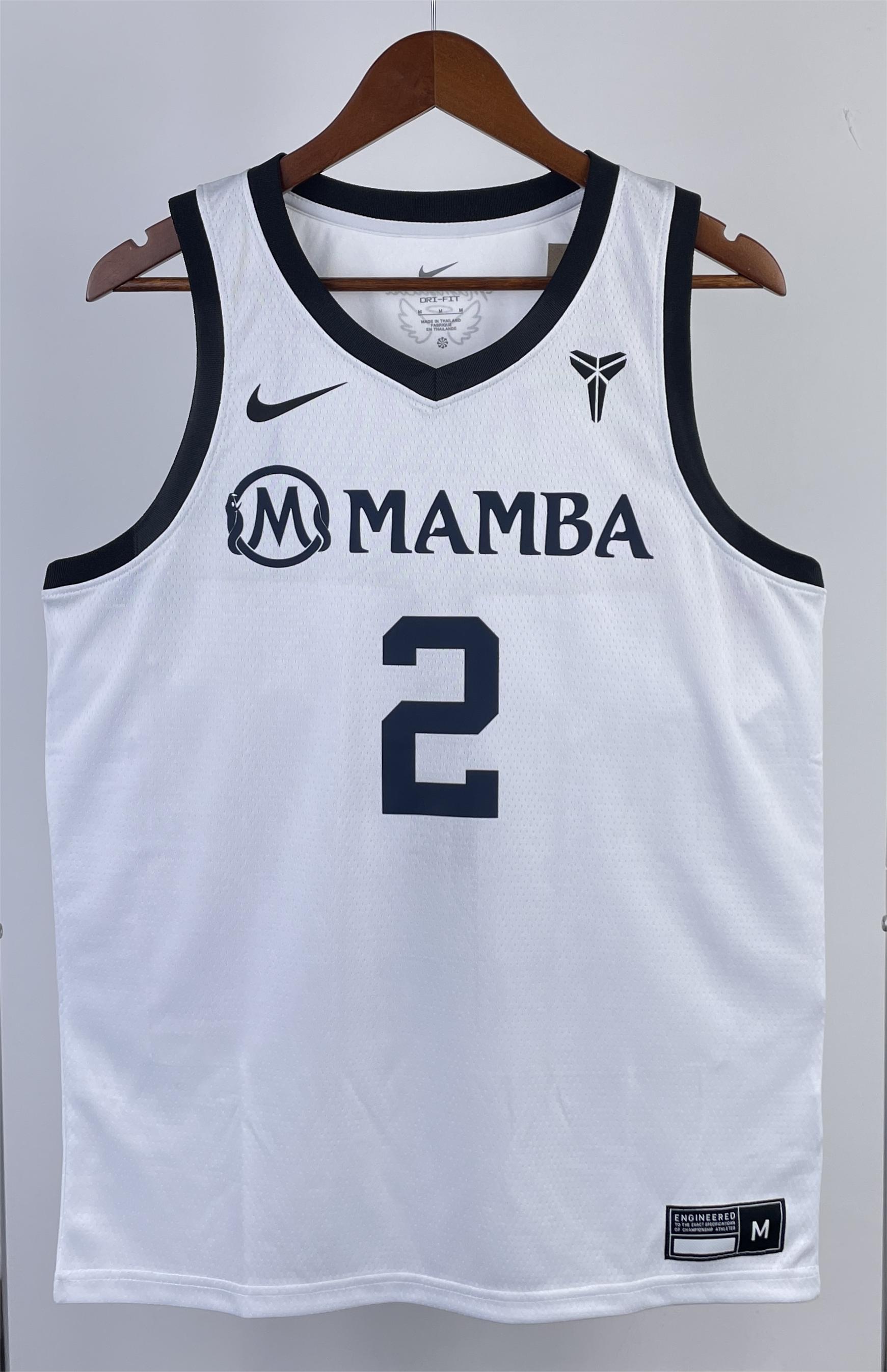 NBA Men Los Angeles Lakers MAMBA Black #2 GIGI Jersey High Quality Name and Number Print - leoleo123123