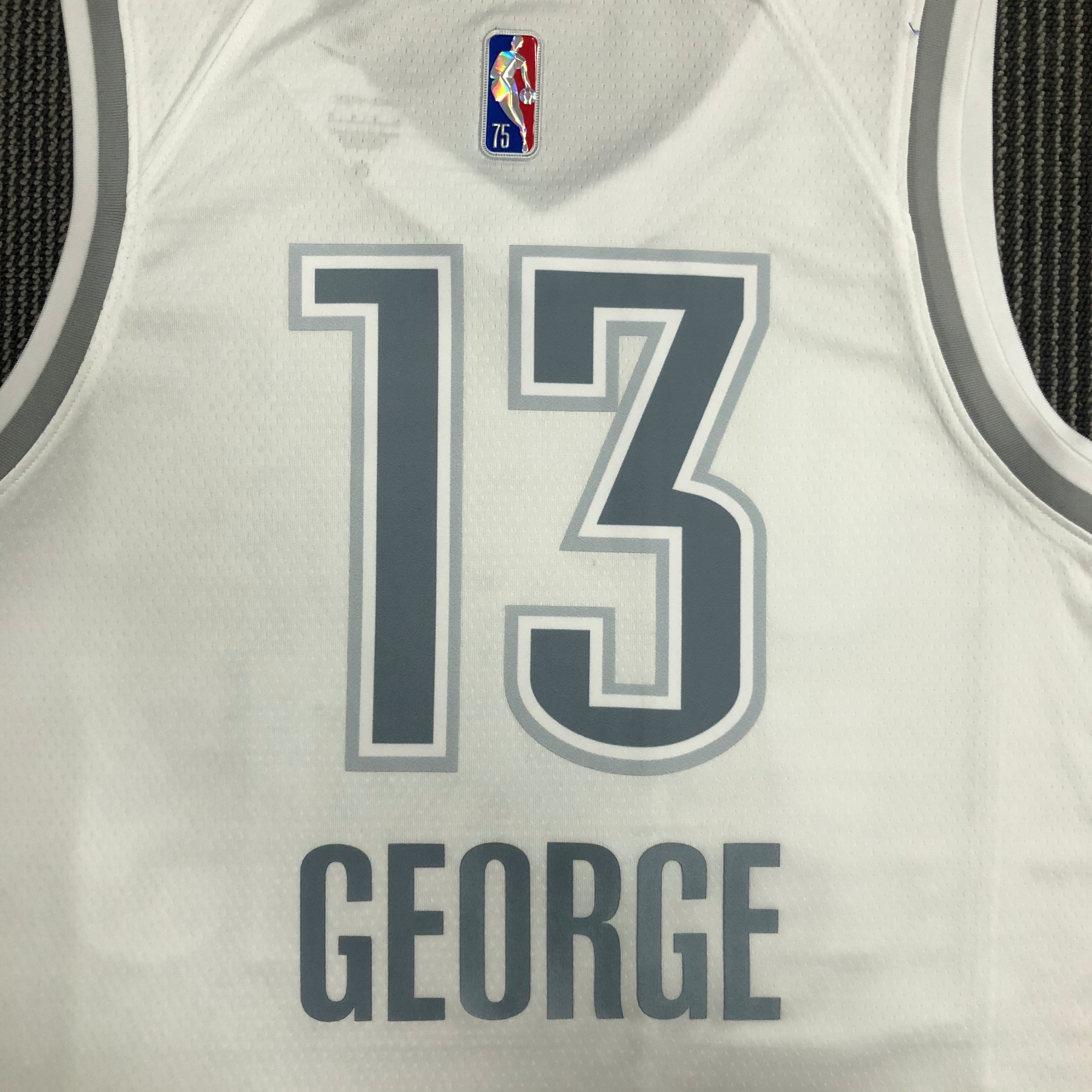 NBA Men 75th Anniversary Oklahoma City Thunder City Version White #13 GEORGE Jersey High Quality Name and Number Print - leoleo123123