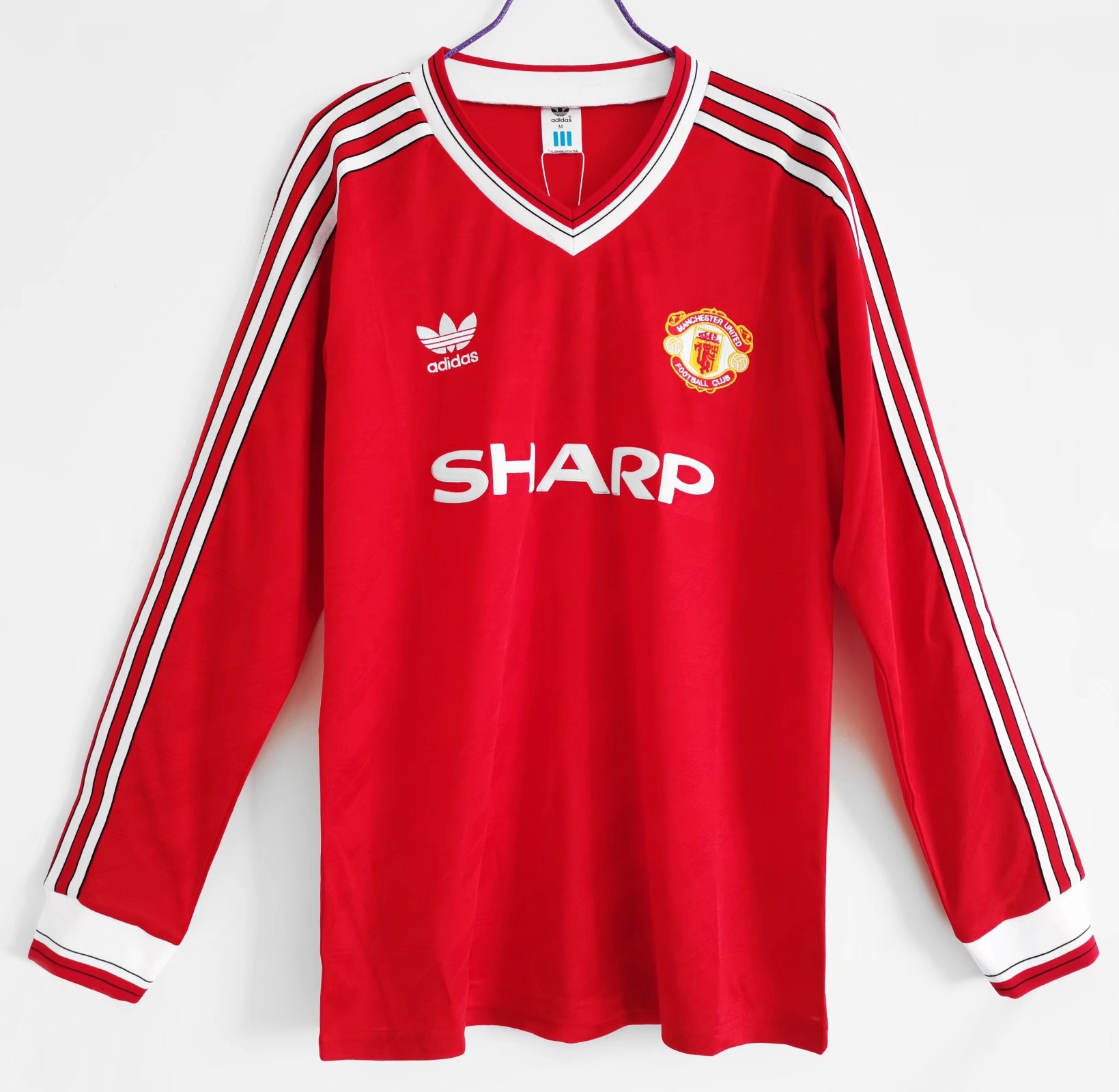 1986 Man United Home Long Sleeve Retro Jersey - leoleo123123