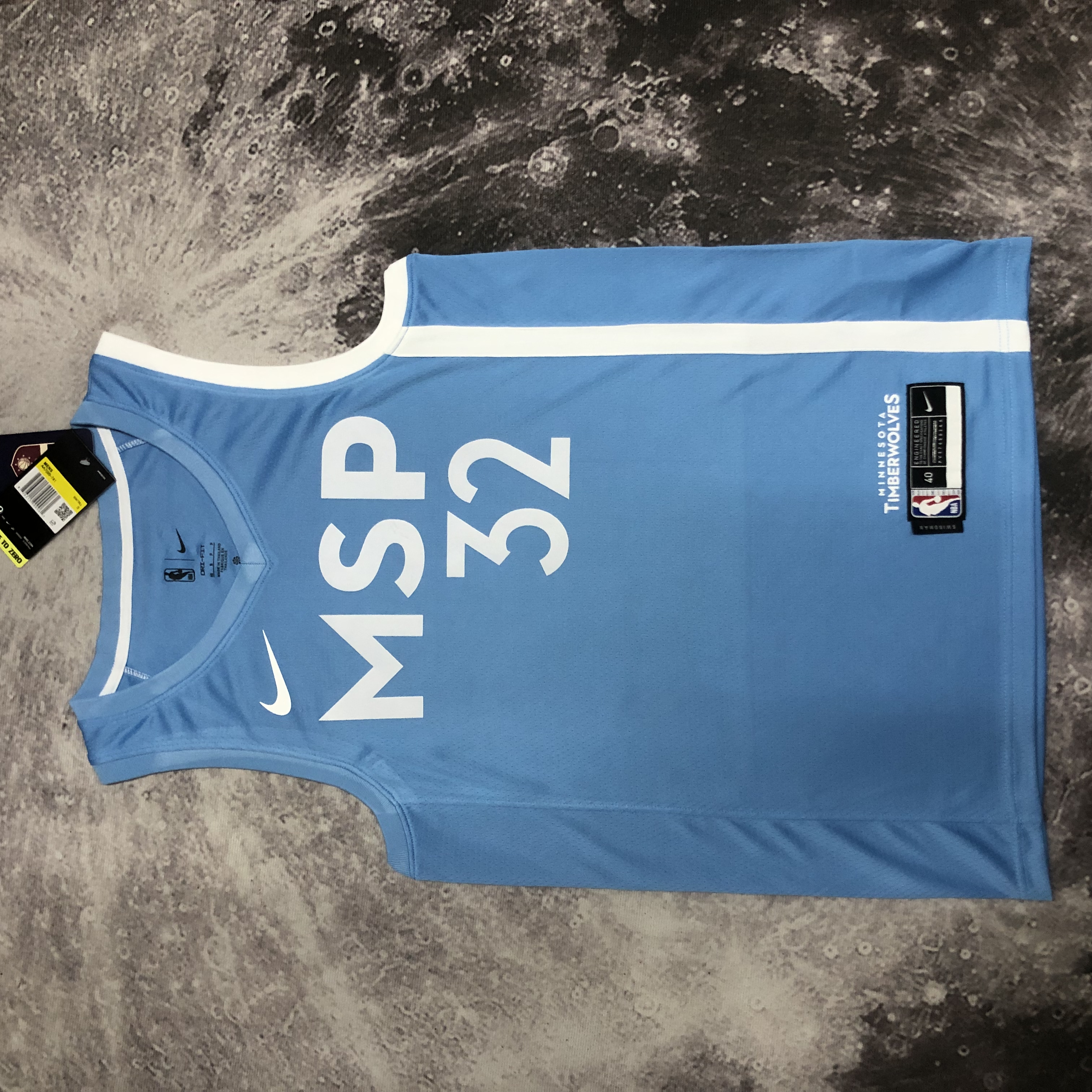 NBA Men Minnesota Timberwolves Sky Blue #32 TOWNS Jersey High Quality Name and Number Print - leoleo123123
