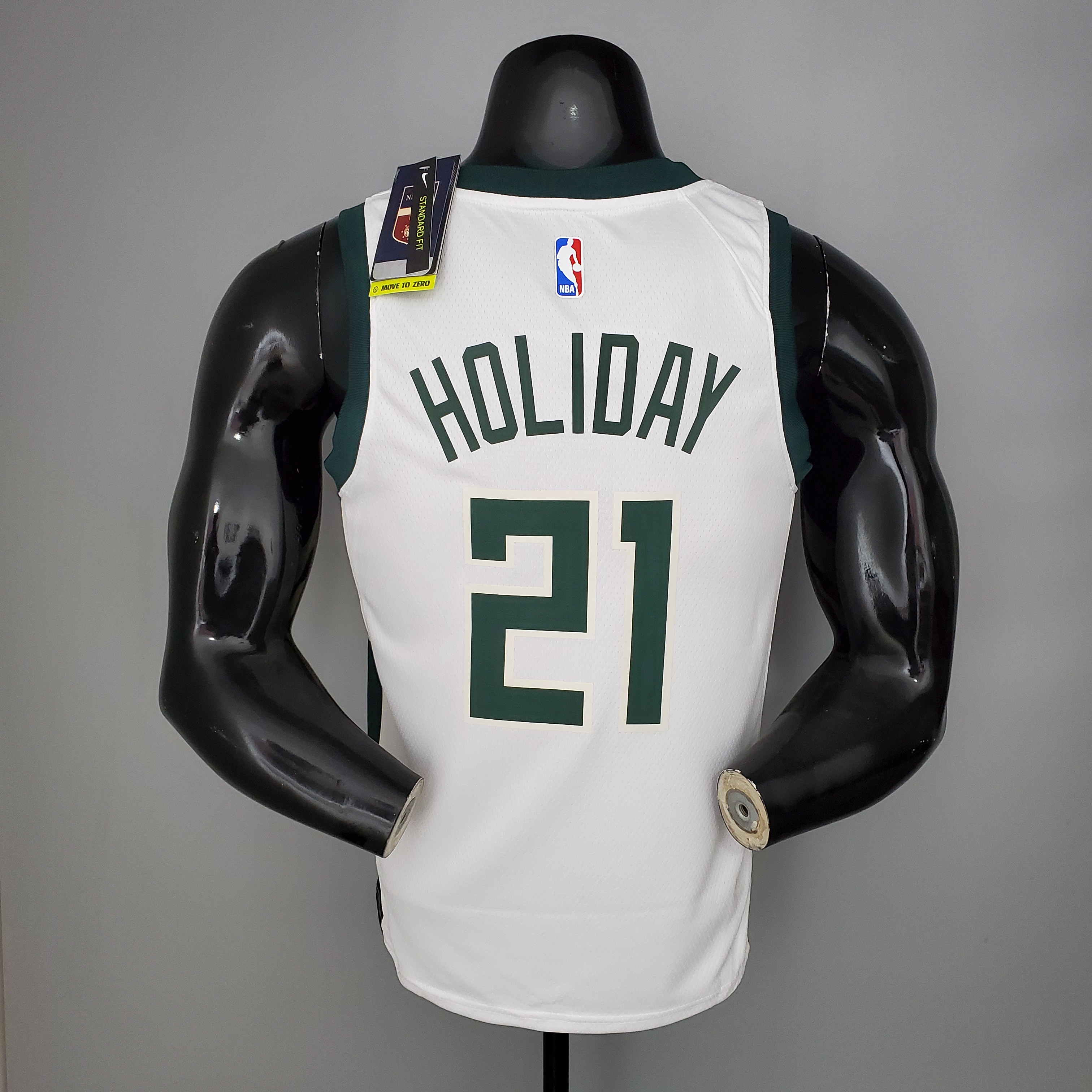 NBA Men Milwaukee Bucks White #21 HOLIDAY Jersey High Quality Name and Number Print - leoleo123123