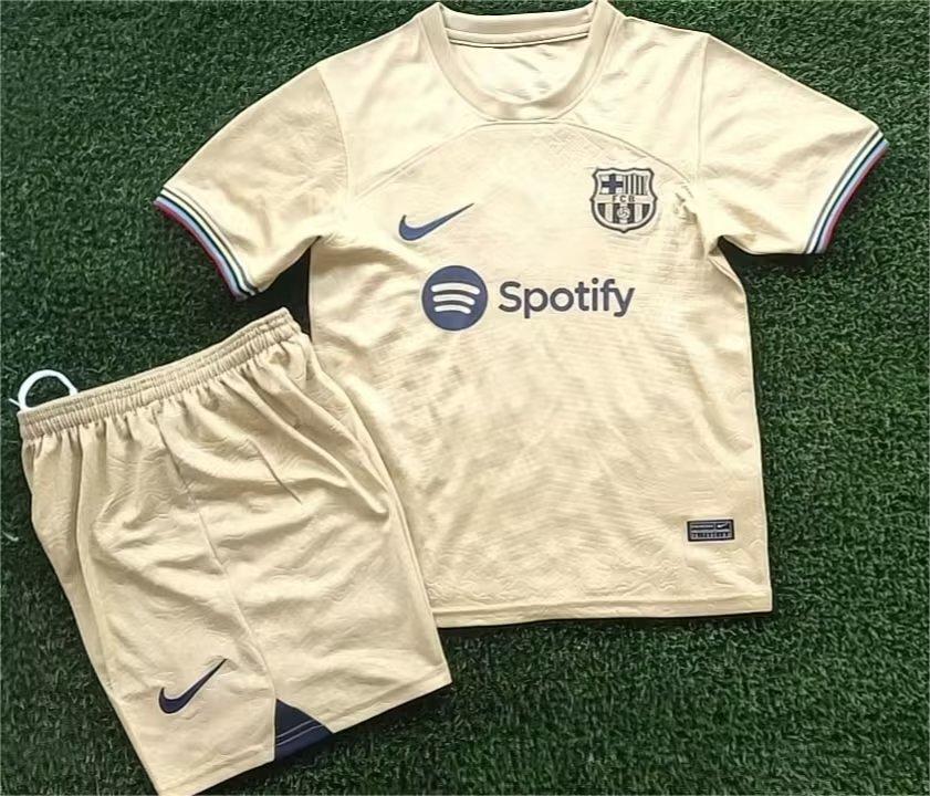 22/23 Barcelona Away Kids Jersey - leoleo123123