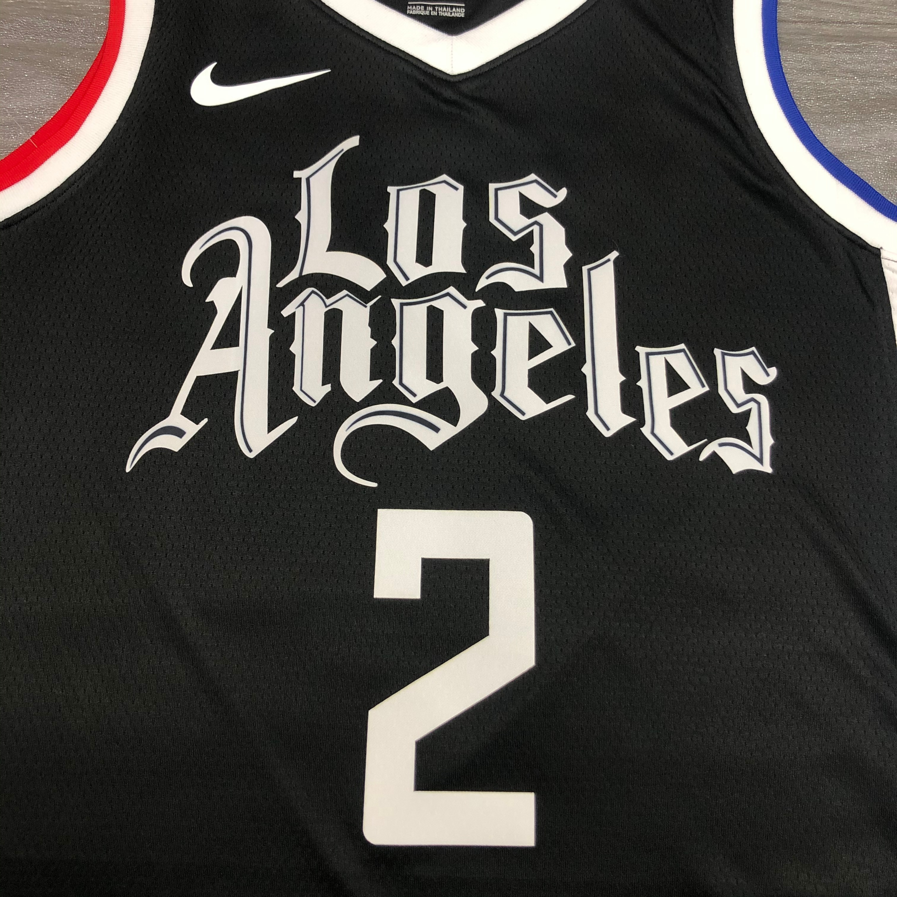 NBA Season 20-21 Men Los Angeles Clippers in Latin Black City #2 LEONARD Jersey High Quality Name and Number Print - leoleo123123