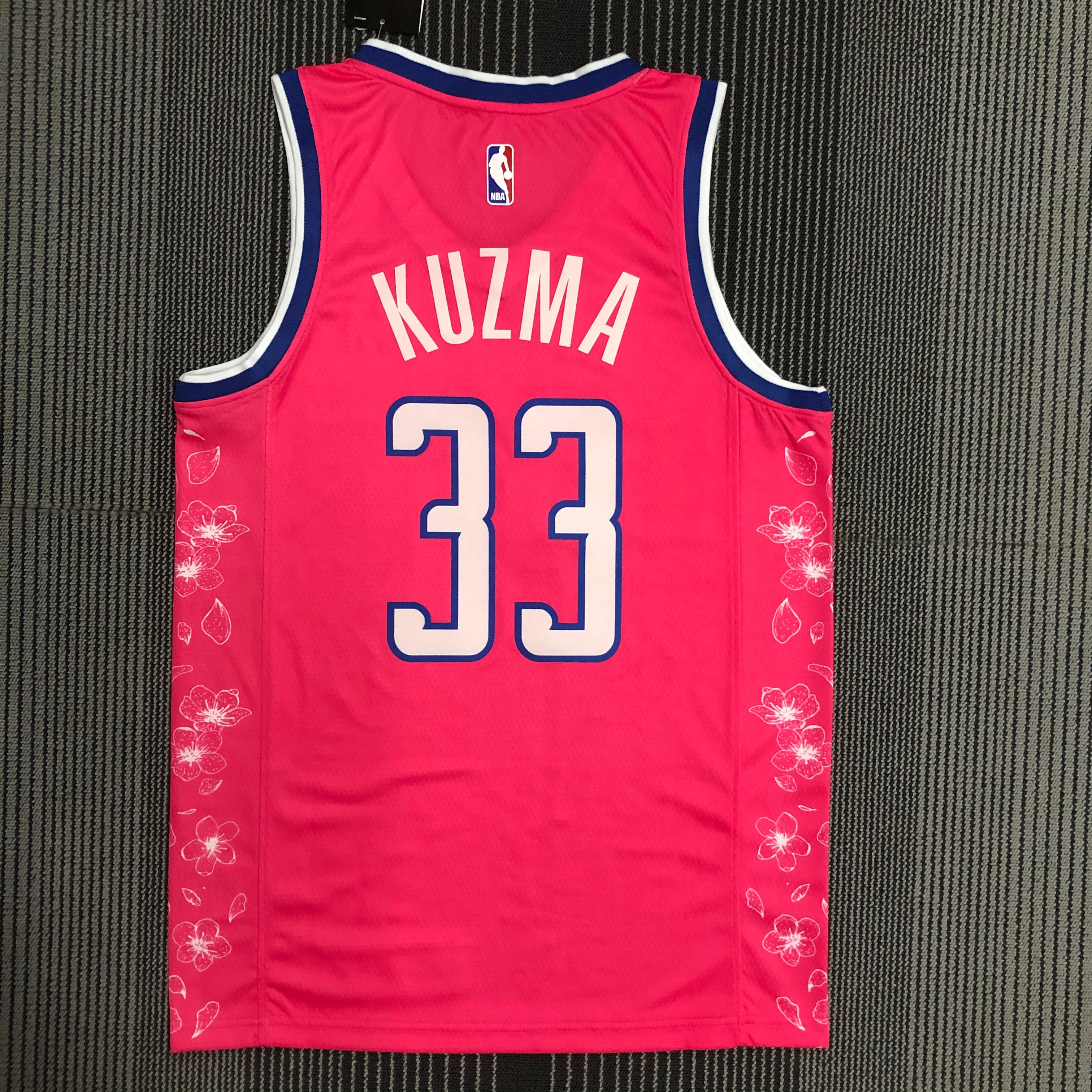 NBA Men Season 2023 Washington Wizards Pink #33 KUZMA Jersey High Quality Name and Number Print - leoleo123123
