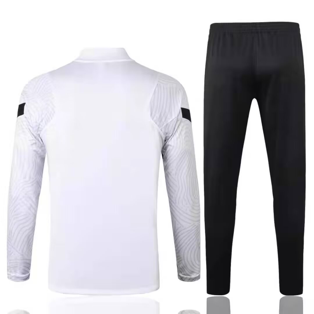 21/22 PSG Jordan White Sweater Tracksuit with Zipper Thai Quality - leoleo123123