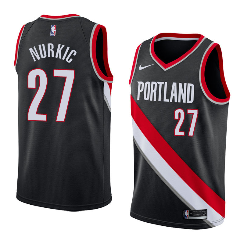 NBA Portland Trail Blazers Black #27 NURKIC Jersey High Quality Name and Number Print - leoleo123123