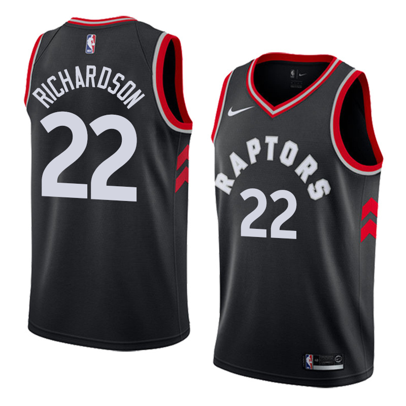 NBA Men Toronto Raptors Black #22 RICHARDSON Jersey High Quality Name and Number Print - leoleo123123