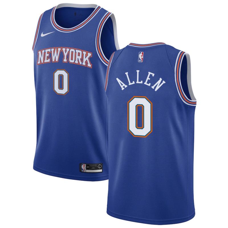 NBA Men New York Knicks Blue #0 ALLEN Jersey High Quality Name and Number Print - leoleo123123