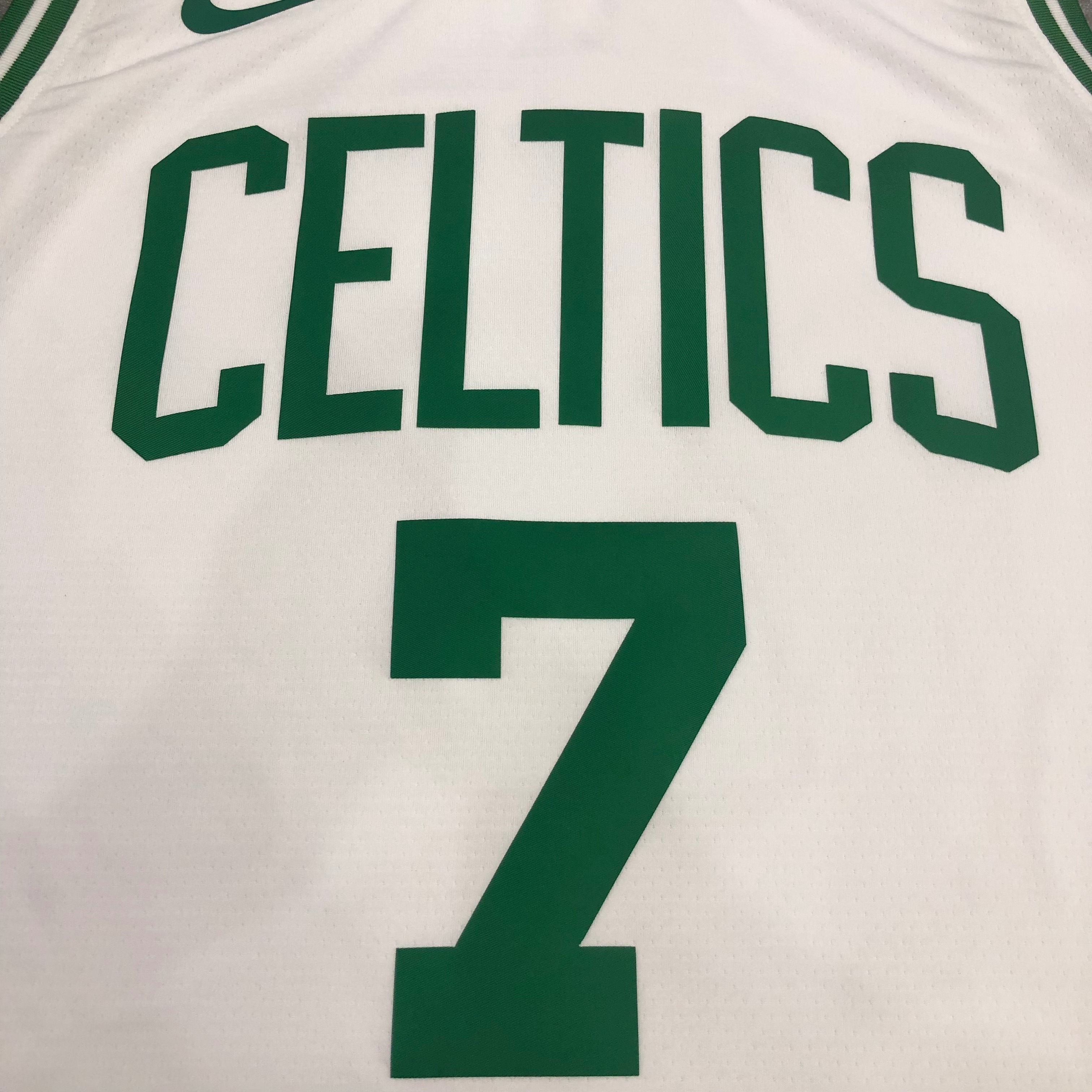 NBA Boston Celtics Retro White with Green Name #7 BROWN Jersey High Quality Name and Number Print - leoleo123123