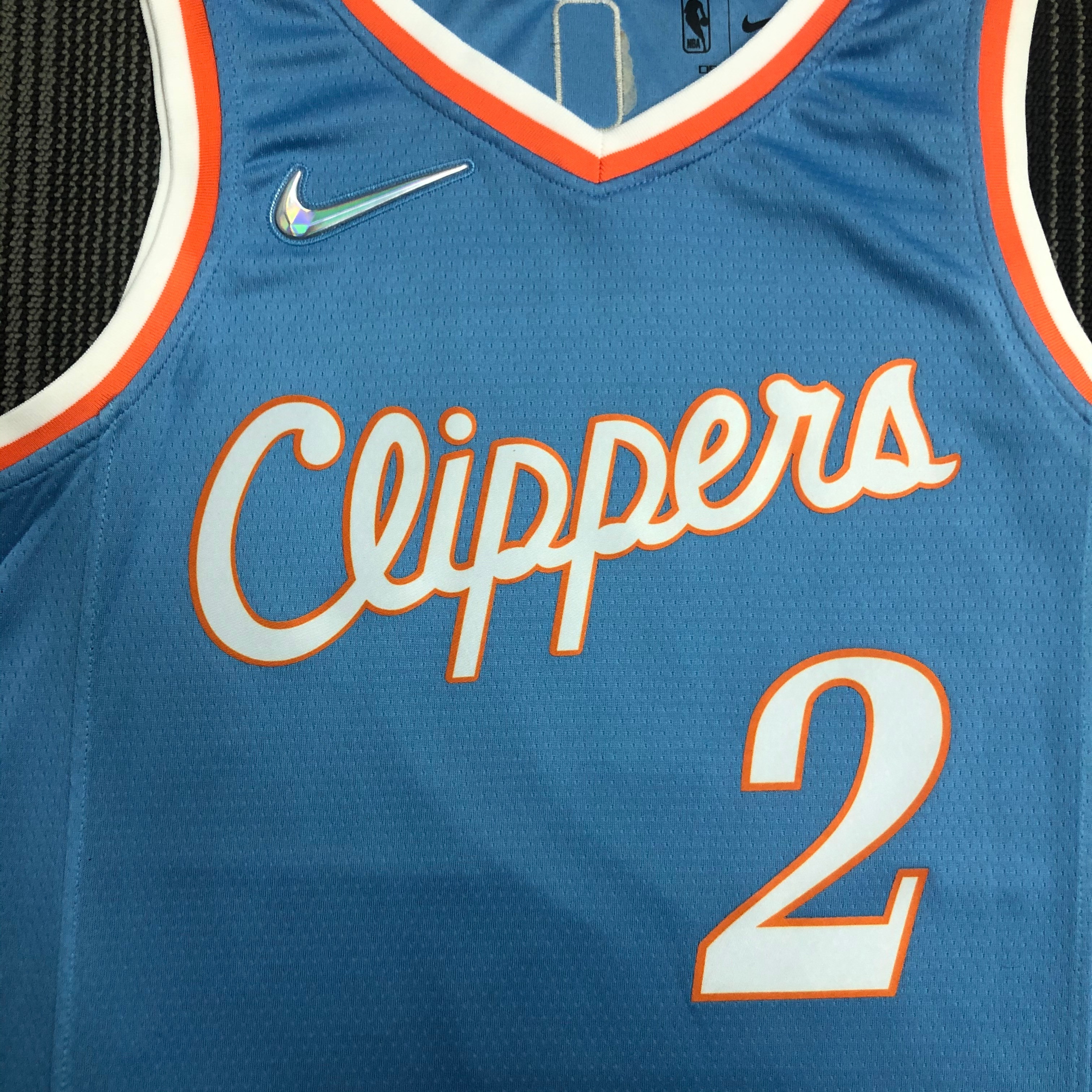 NBA Men Season 2022 Los Angeles Clippers Light Blue #2 LEONARD Jersey High Quality Name and Number Print - leoleo123123